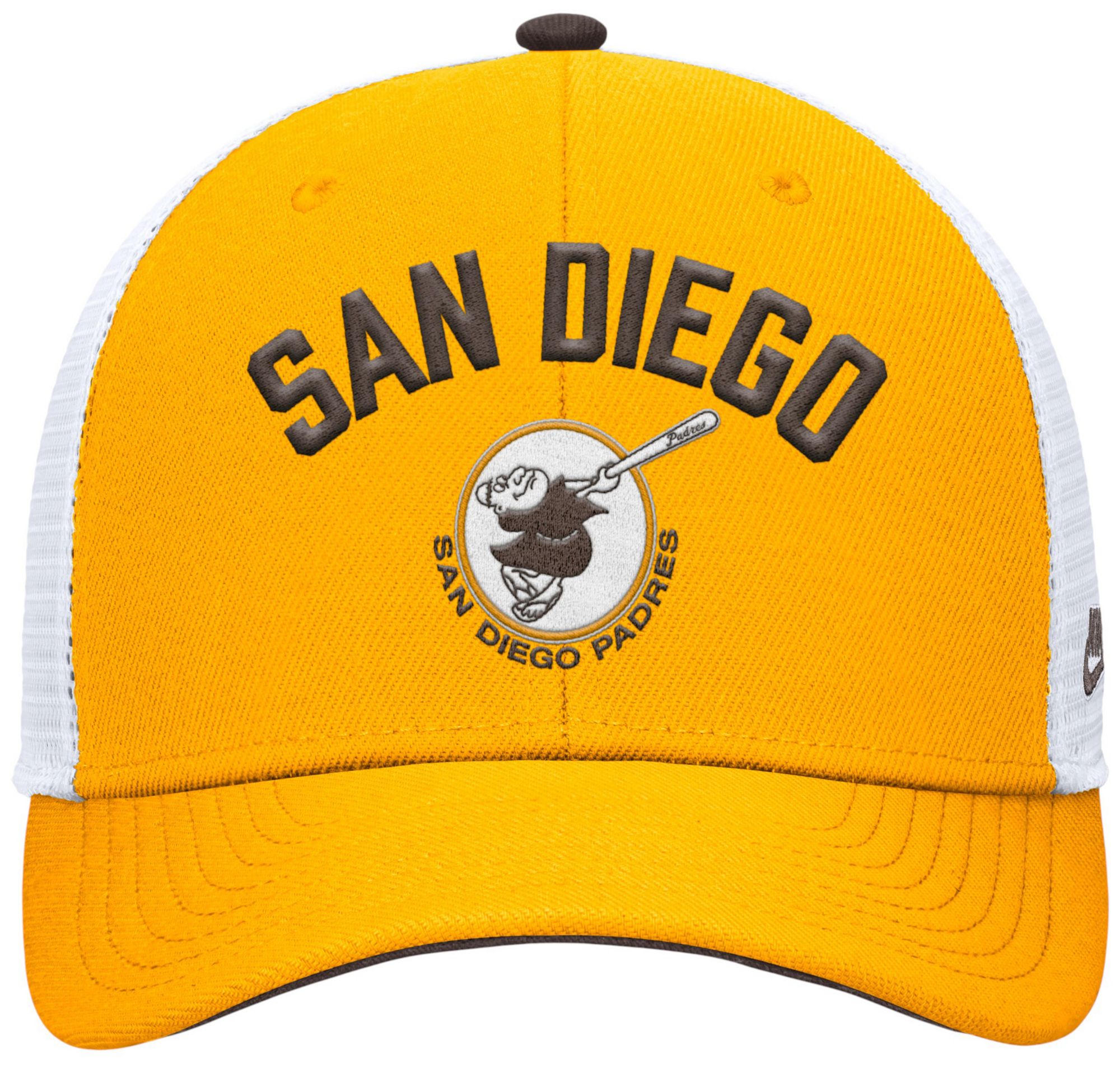 Nike Adult San Diego Padres Yellow Rise Trucker Hat product image