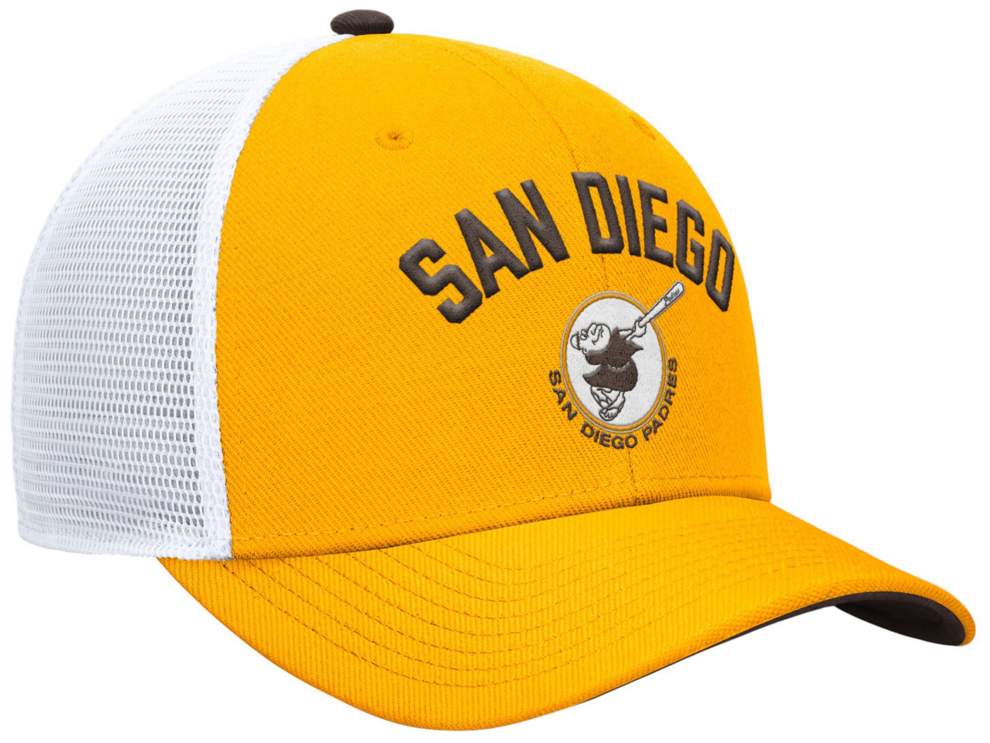 Nike Adult San Diego Padres Yellow Rise Trucker Hat product image