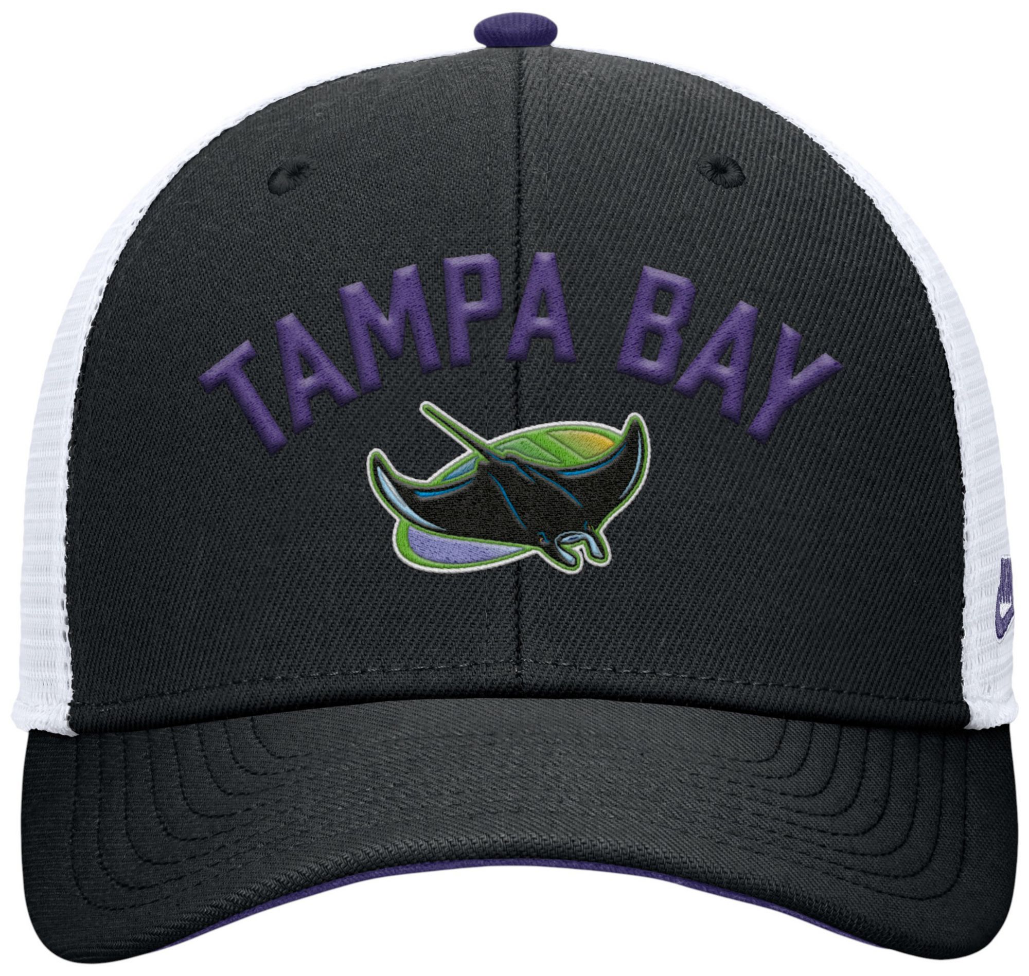 Nike Adult Tampa Bay Rays Black Rise Trucker Hat product image