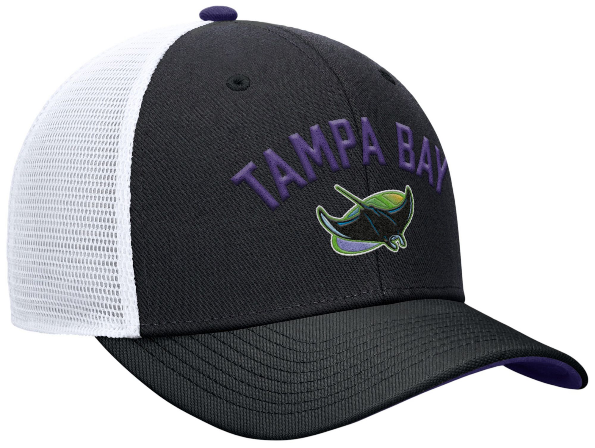 Nike Adult Tampa Bay Rays Black Rise Trucker Hat product image