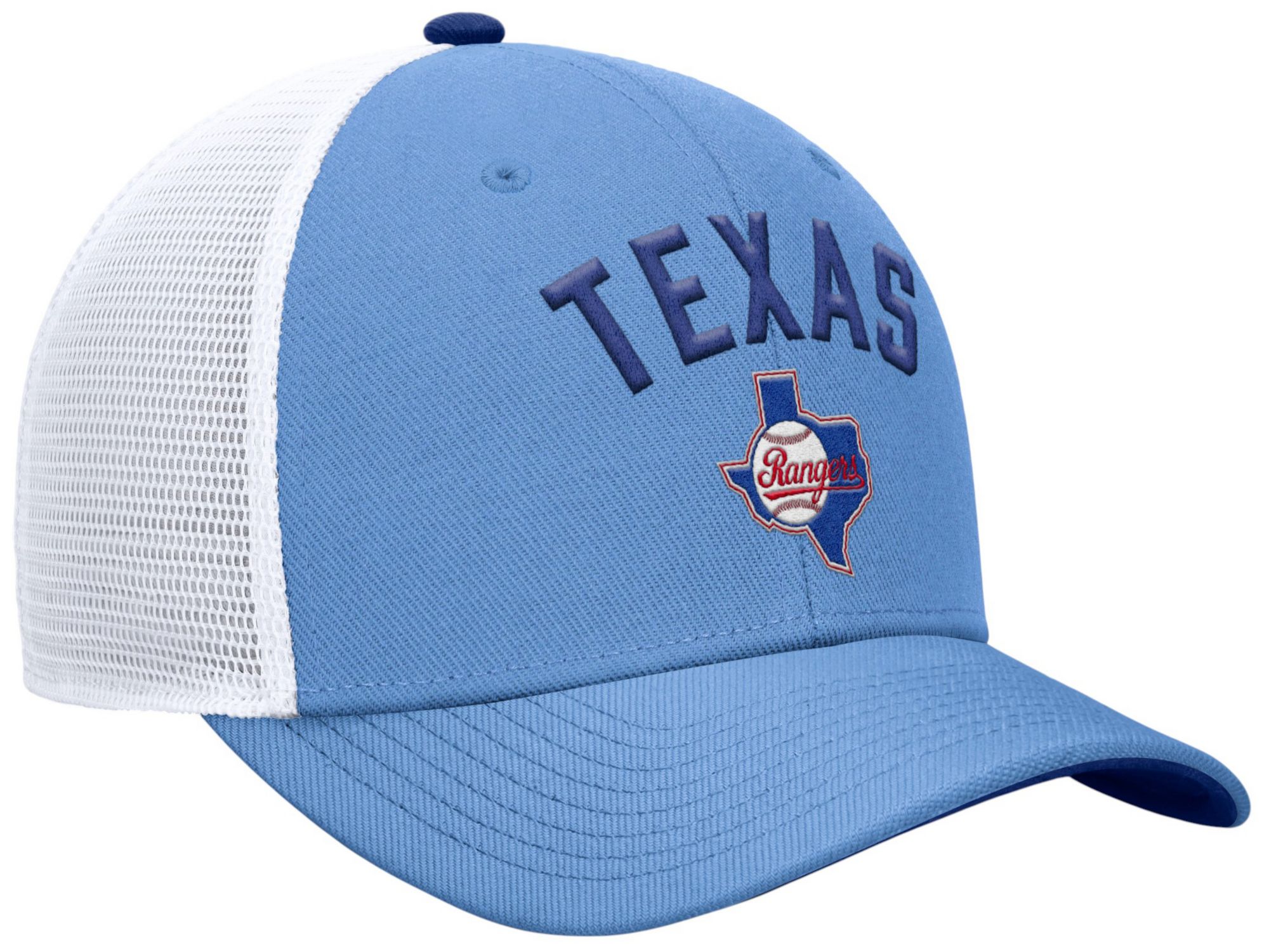 Nike Adult Texas Rangers Light Blue Rise Trucker Hat product image
