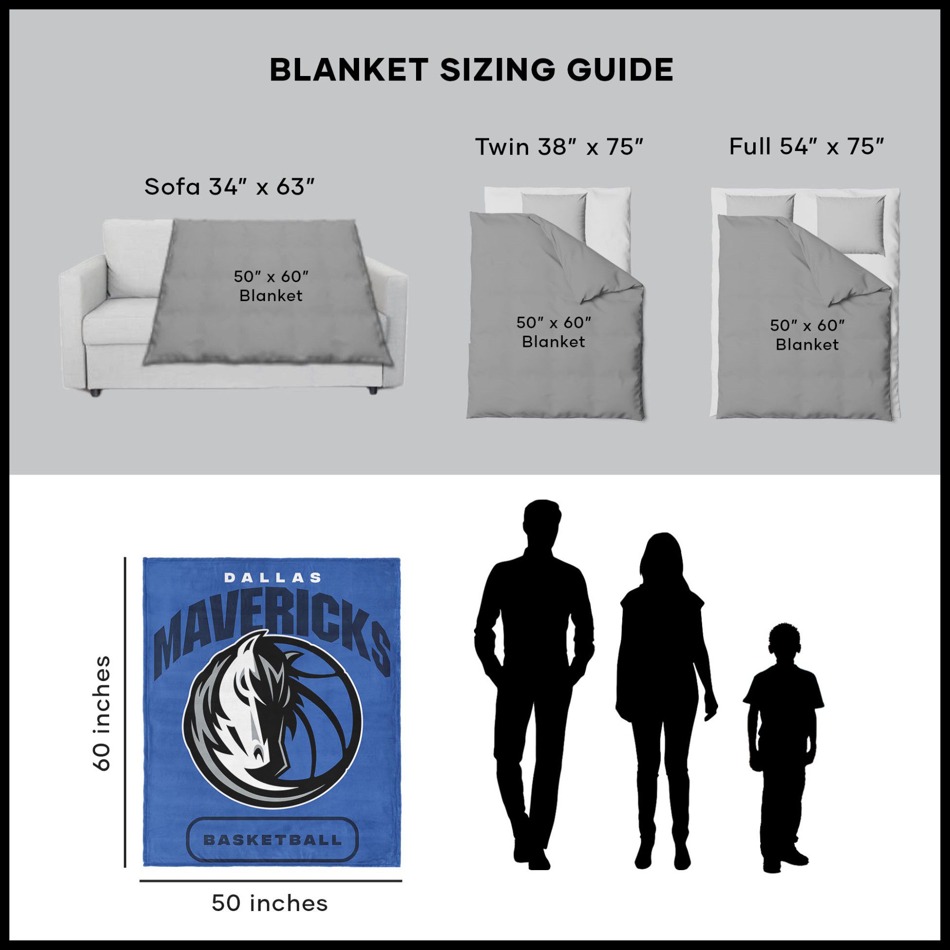 TheNorthwest Dallas Mavericks Silk Touch Throw product image