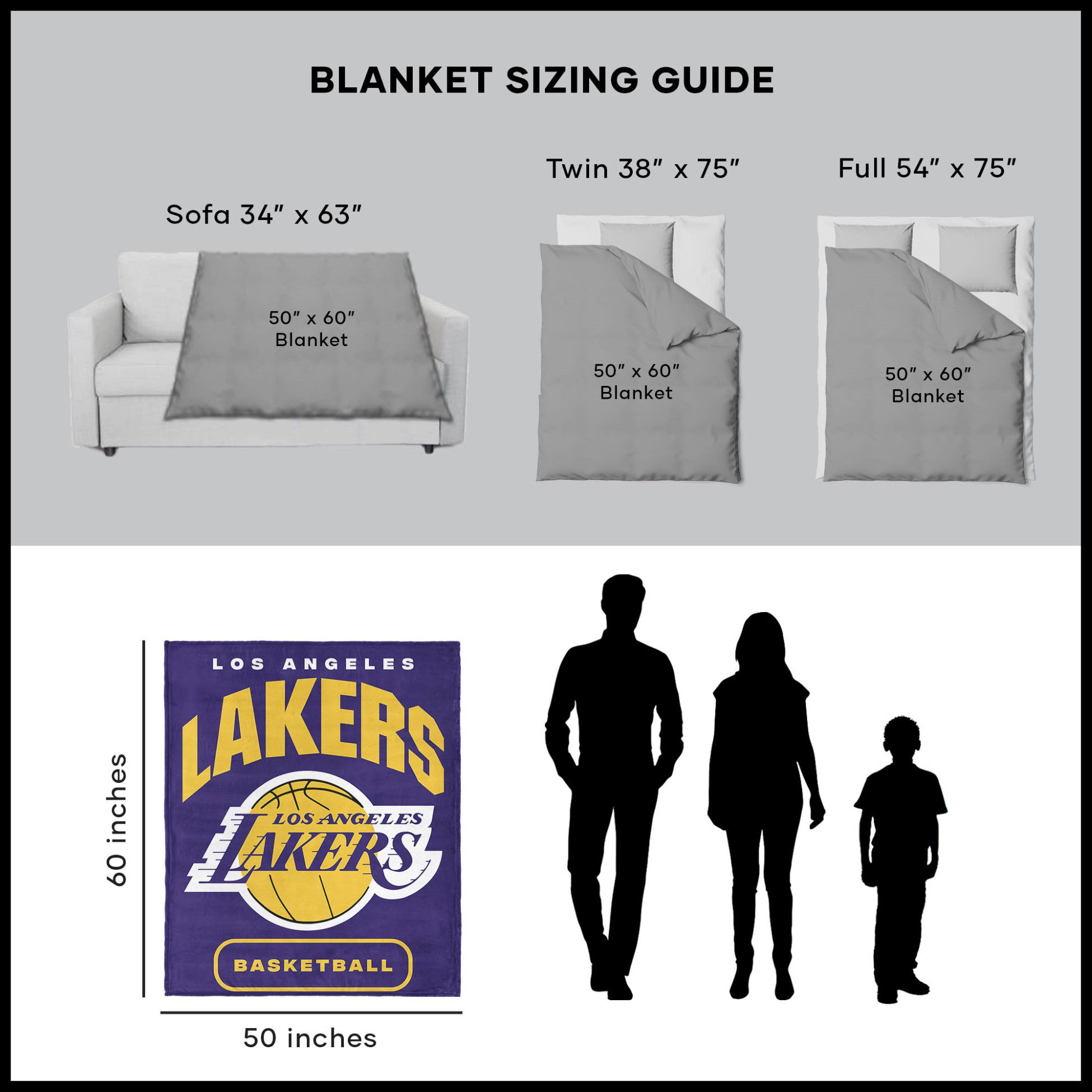 TheNorthwest Los Angeles Lakers Silk Touch Throw product image