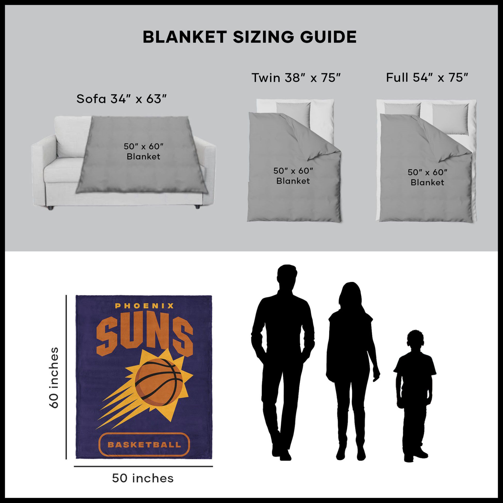TheNorthwest Phoenix Suns Silk Touch Throw product image