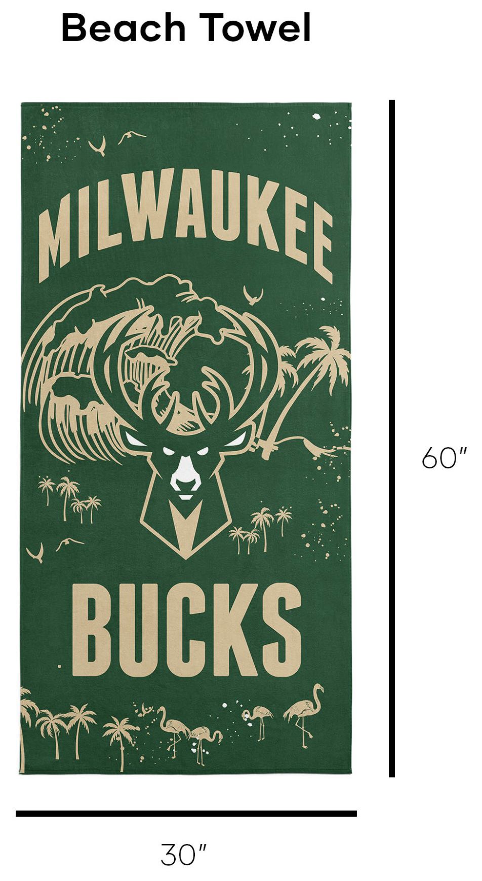 TheNorthwest Milwaukee Bucks Beach Towel product image
