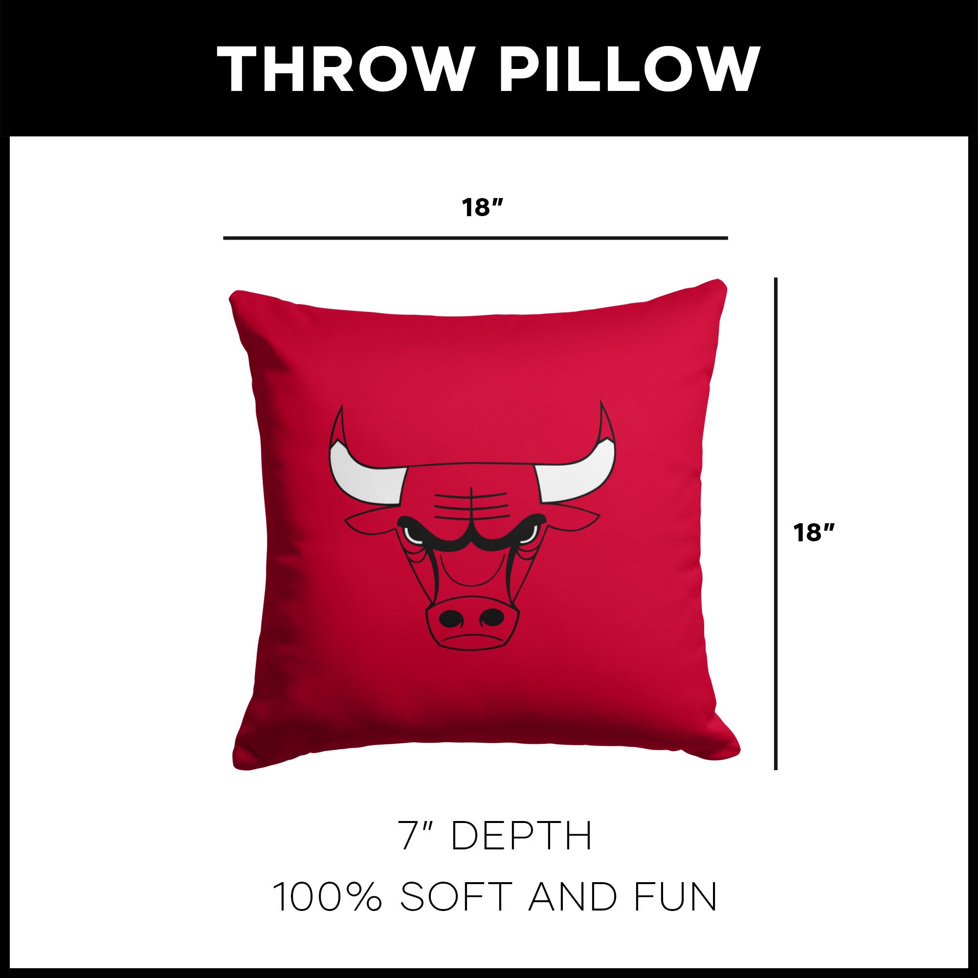 TheNorthwest Chicago Bulls Throw Pillow product image