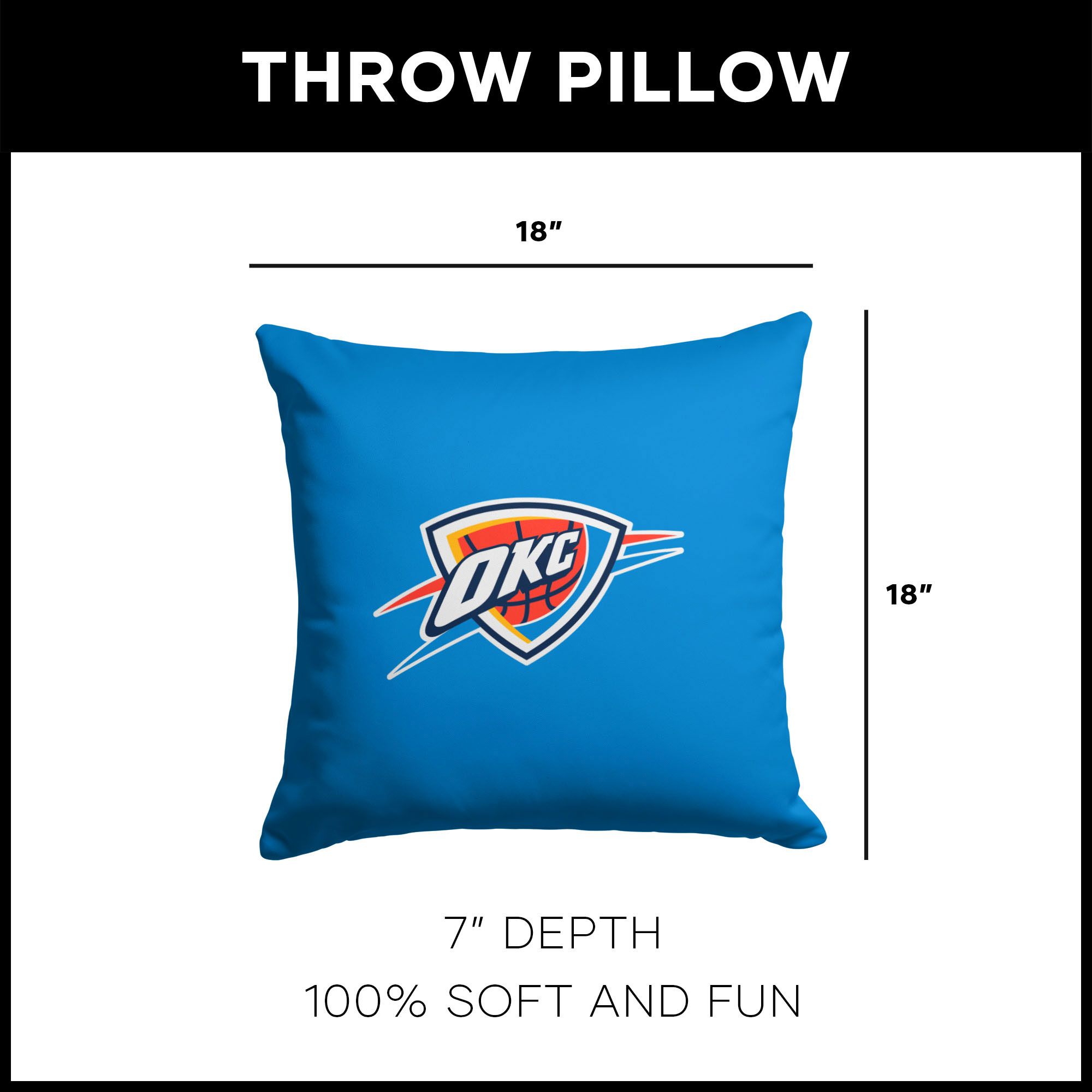 TheNorthwest Oklahoma City Thunder Throw Pillow product image