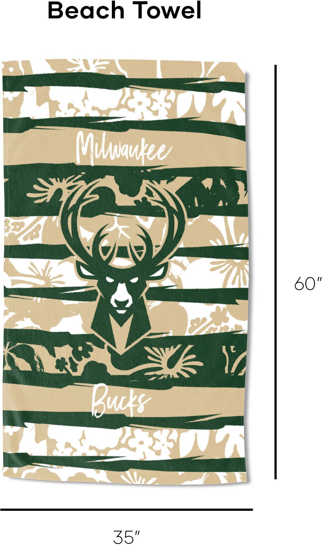 TheNorthwest Milwaukee Bucks Pocket Beach Towel product image