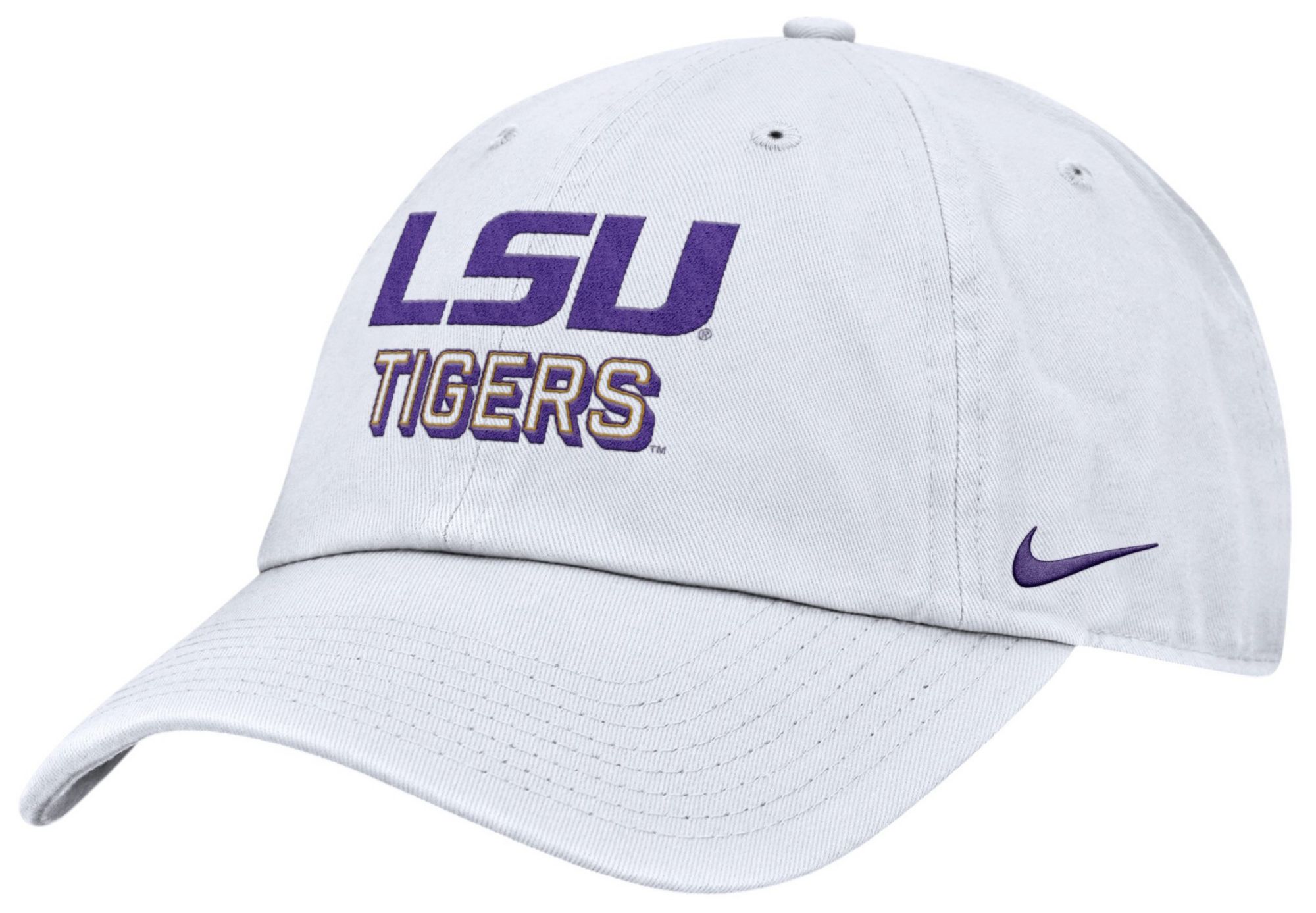 Nike Adult LSU Tigers White Game Day Club Adjustable Hat product image