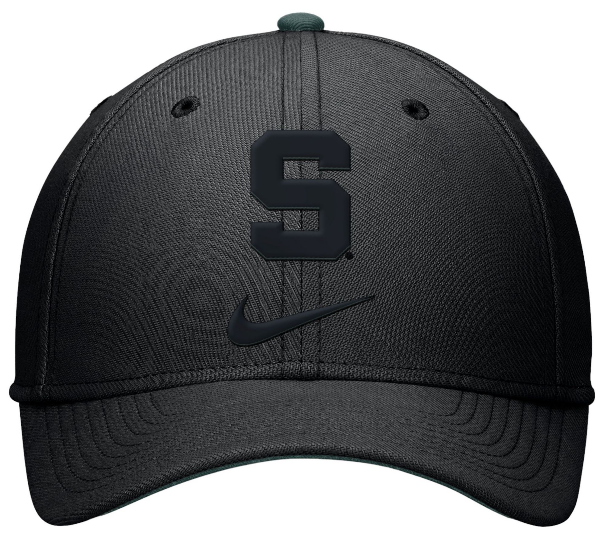 Nike Men's Michigan State Spartans Black Swoosh Flex Tonal Stretch Fit Hat product image