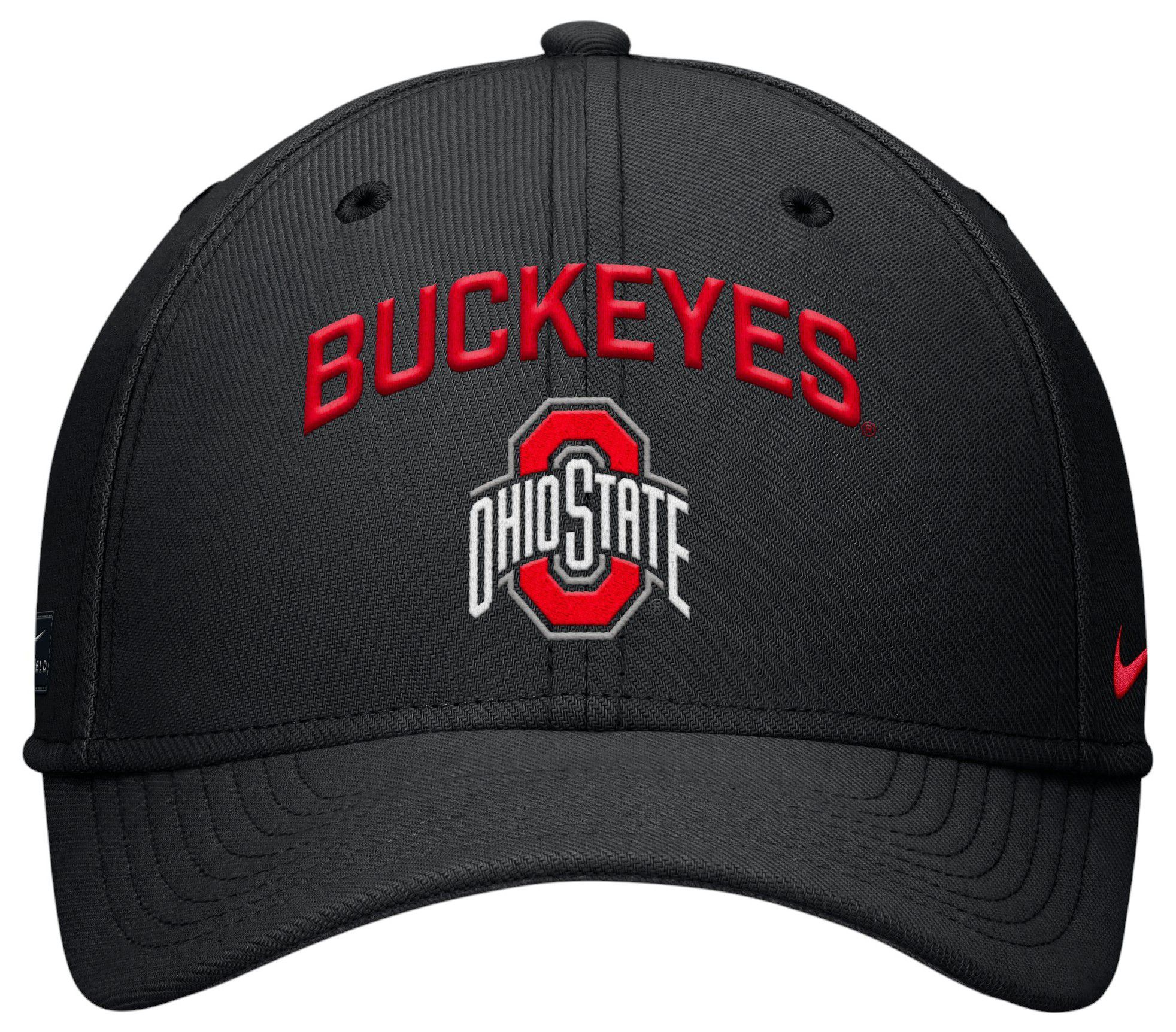 Nike Adult Ohio State Buckeyes Black Rise Swooshflex Gameday Hat product image