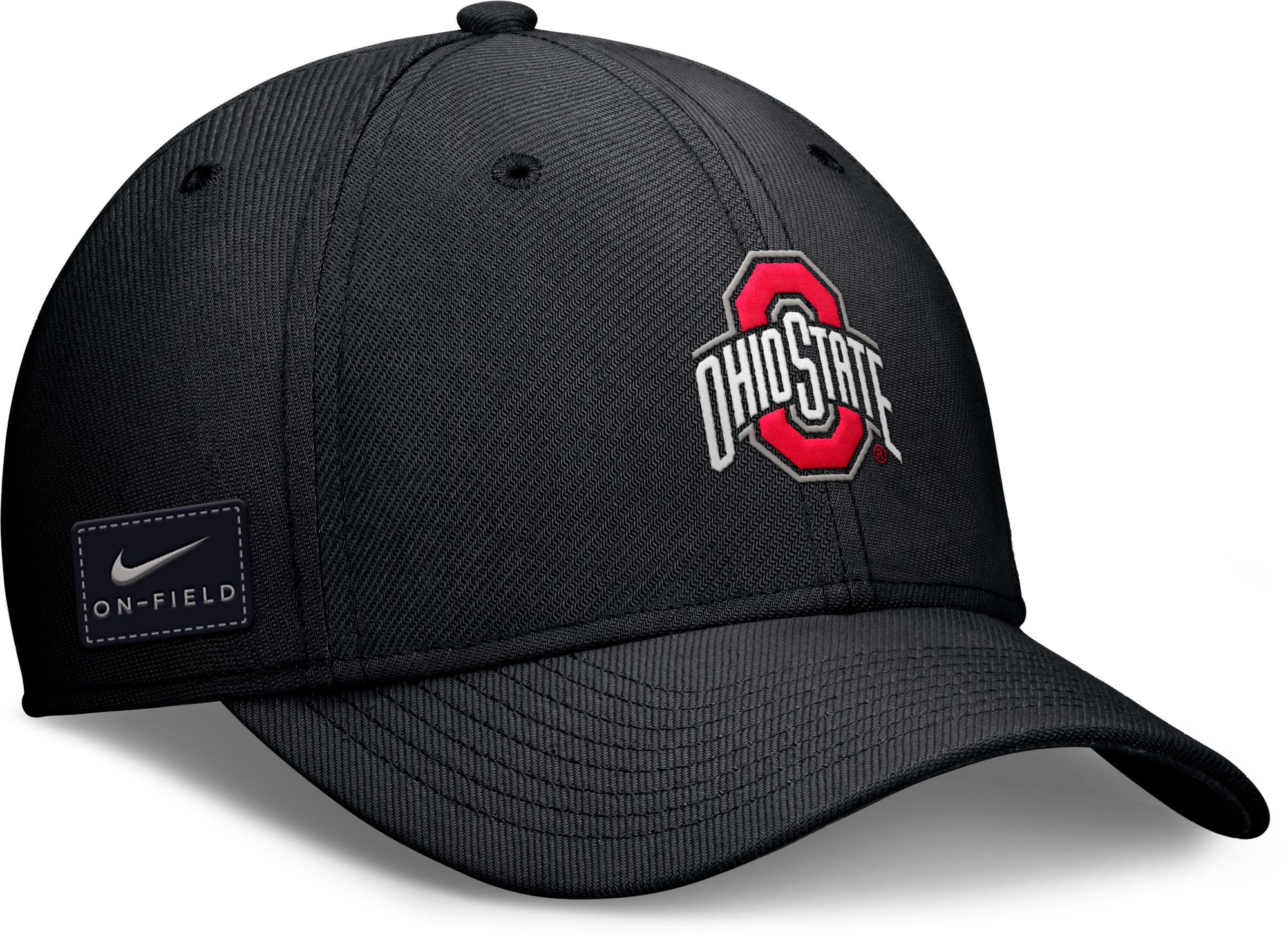 Nike Adult Ohio State Buckeyes Black Structured Swooshflex Hat product image