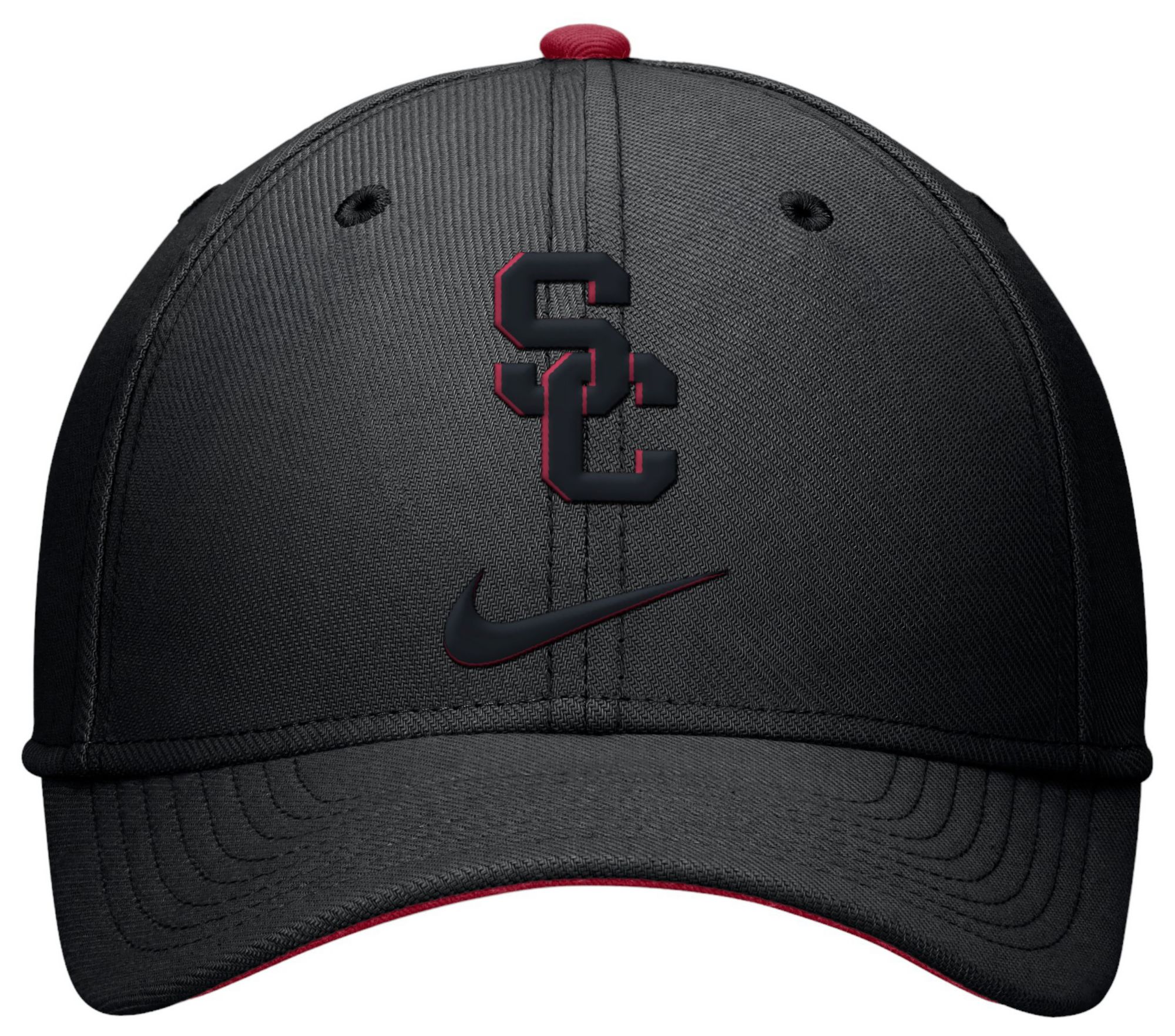 Nike Men's USC Trojans Black Swoosh Flex Tonal Stretch Fit Hat product image