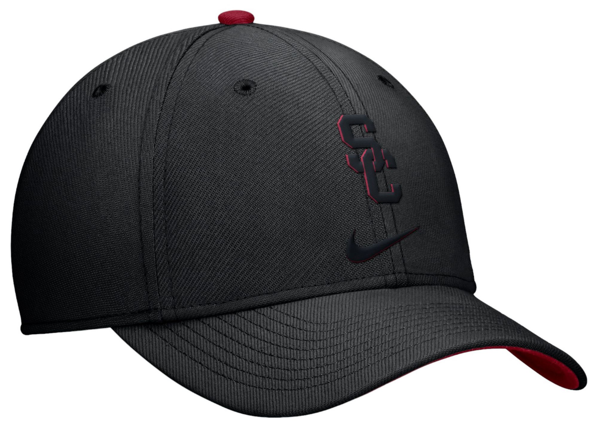 Nike Men's USC Trojans Black Swoosh Flex Tonal Stretch Fit Hat product image