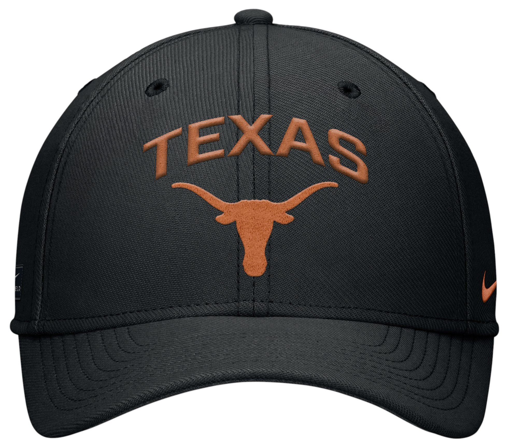 Nike Adult Texas Longhorns Black Rise Swooshflex Gameday Hat product image