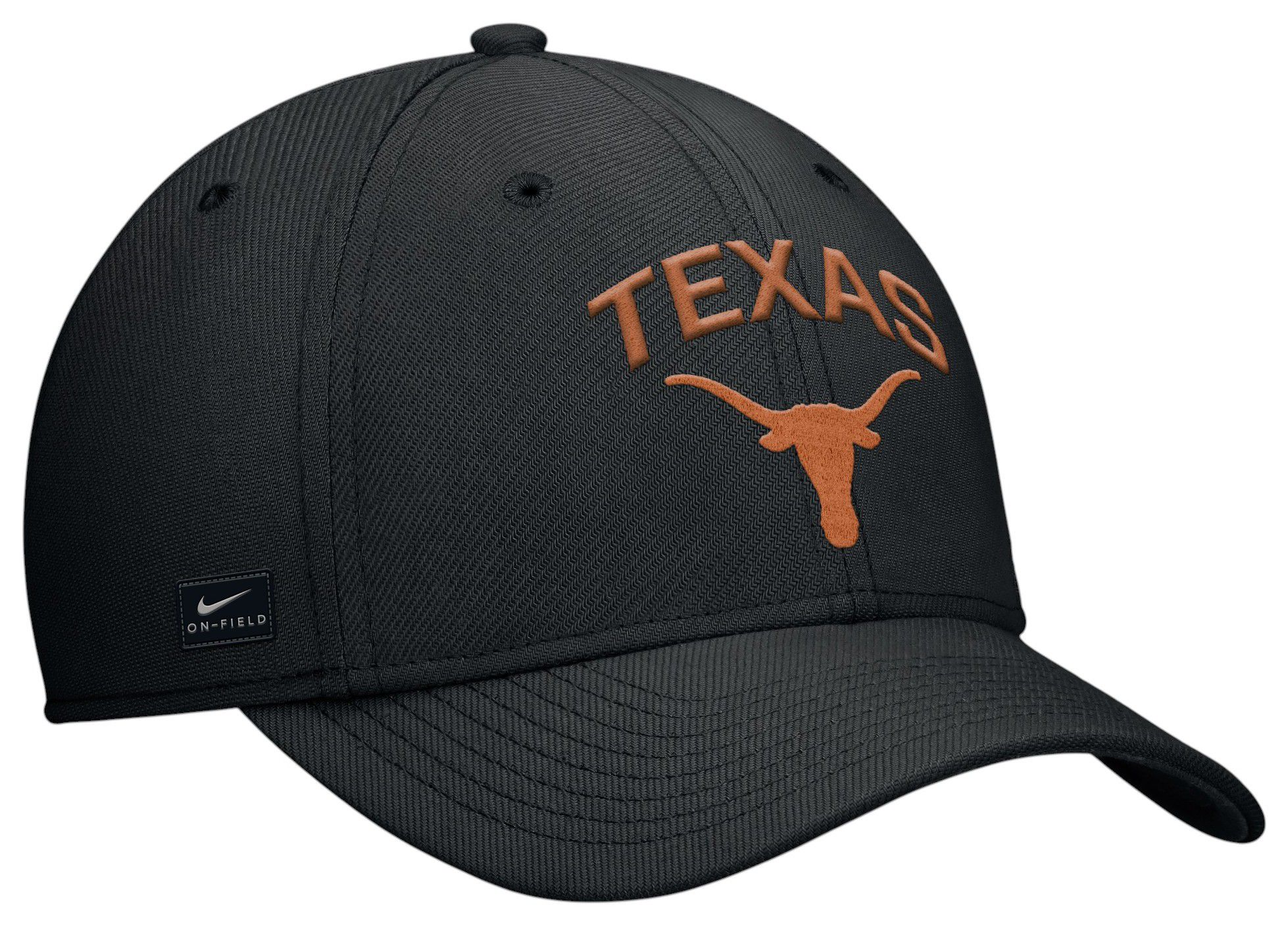 Nike Adult Texas Longhorns Black Rise Swooshflex Gameday Hat product image