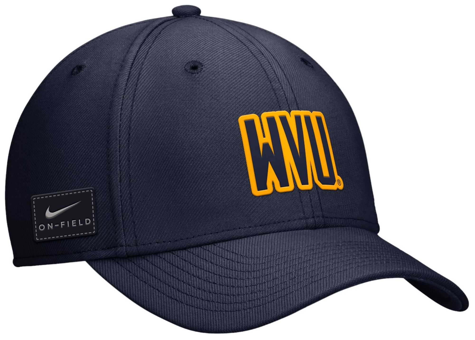 Nike Men's West Virginia Mountaineers Navy Rise Swooshflex Hat product image
