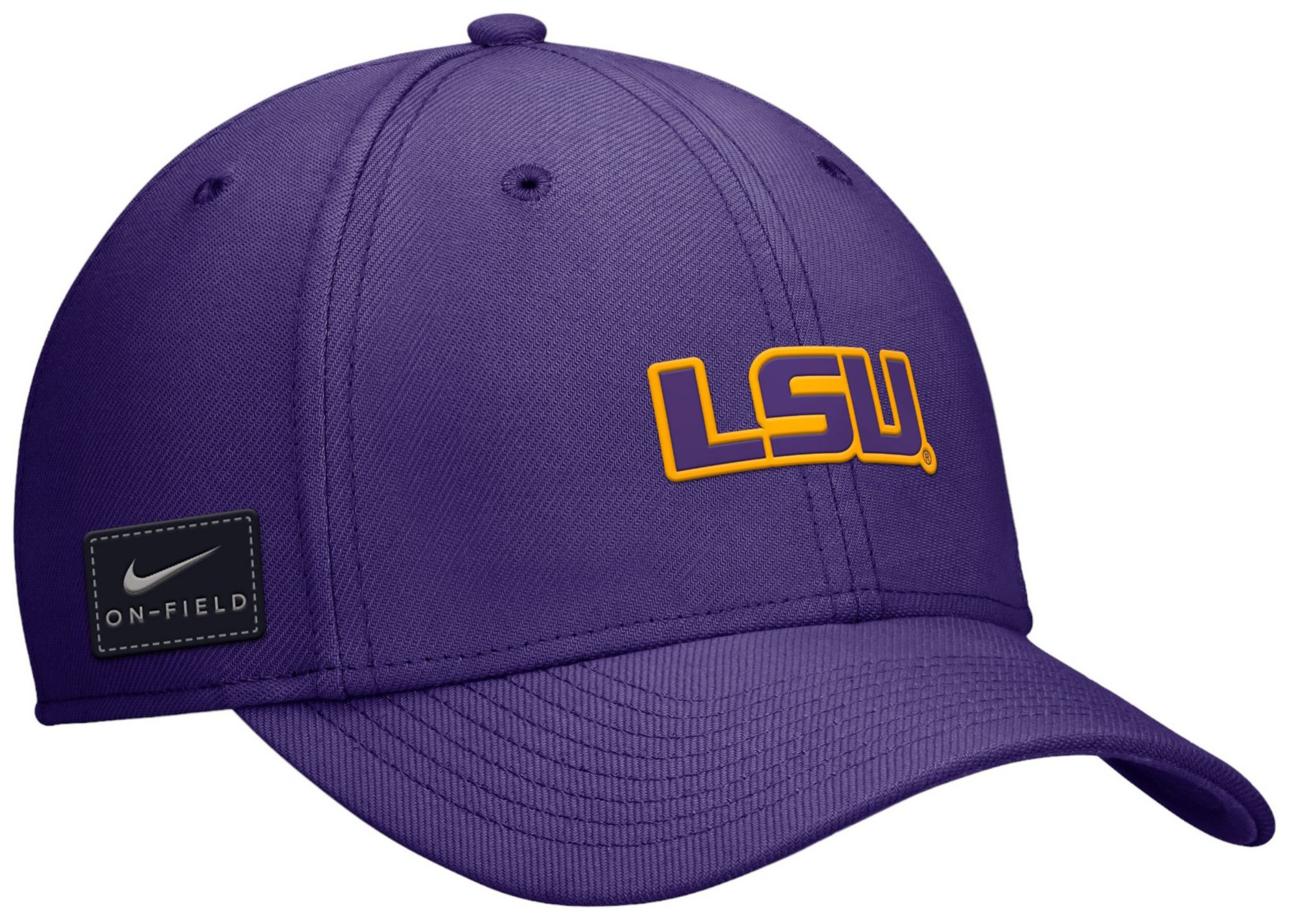 Nike Men's LSU Tigers Purple Rise Swooshflex Hat product image