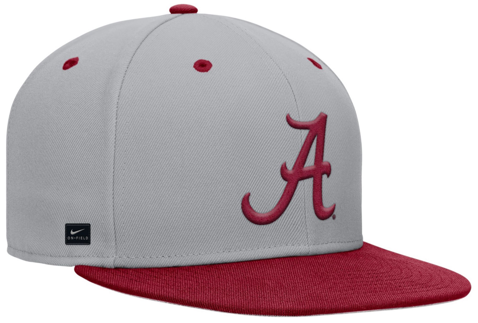 Nike Adult Alabama Crimson Tide Gray and Crimson Round Brim Fitted Hat product image