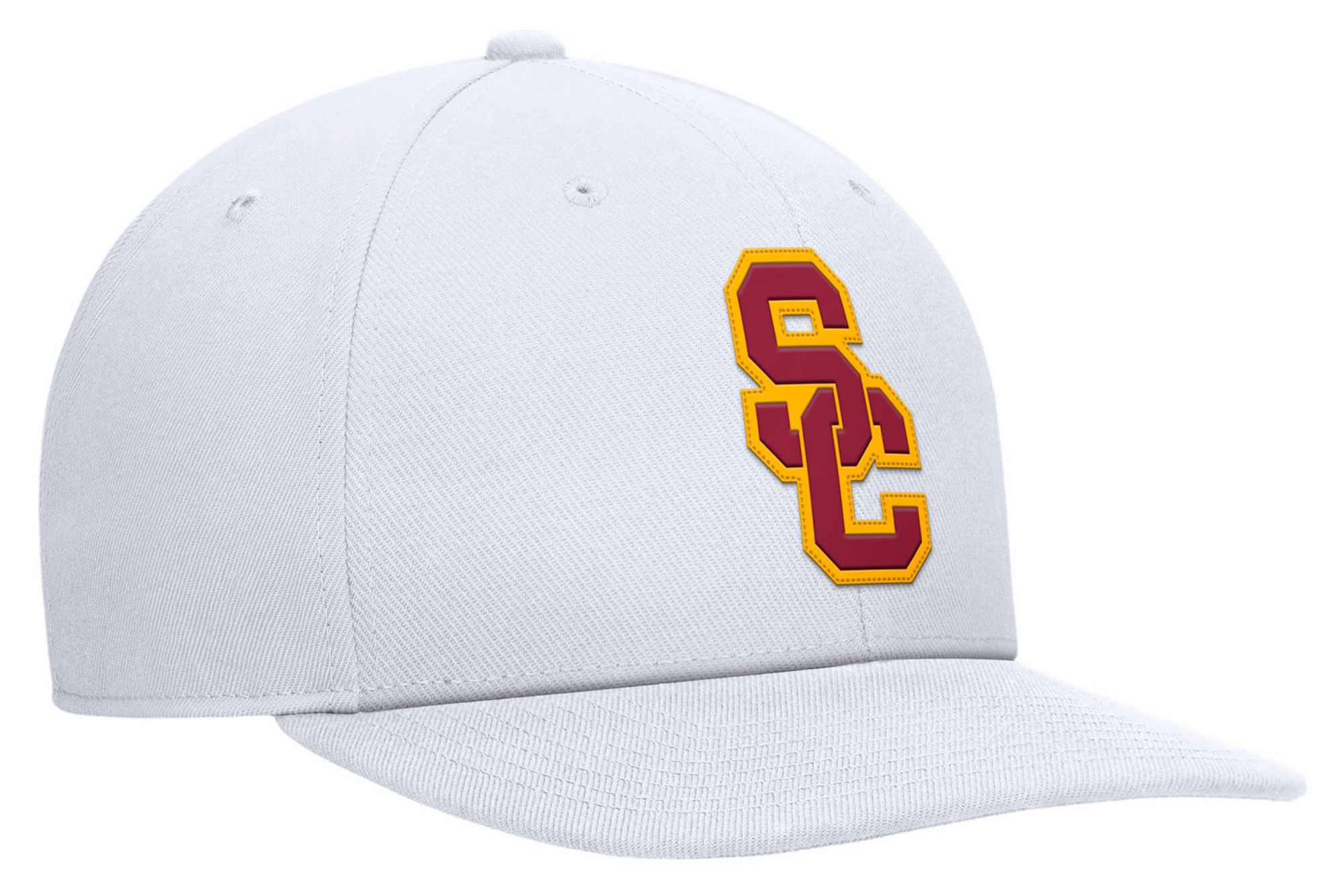 Nike Men's USC Trojans White Pro Flat Brim Snapback Adjustable Hat product image