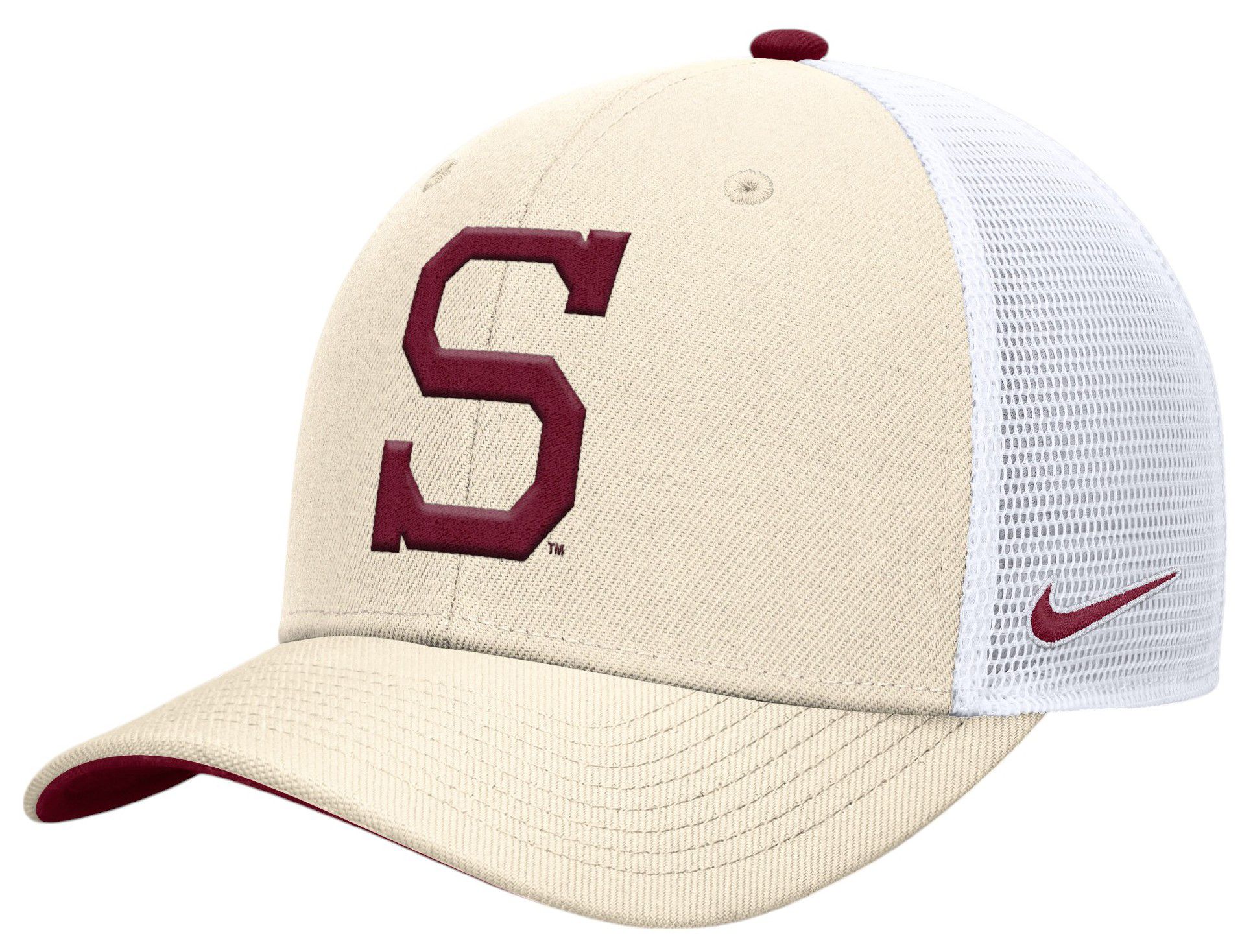 Nike Adult Stanford Cardinal Rise Natural Trucker Adjusable Hat product image