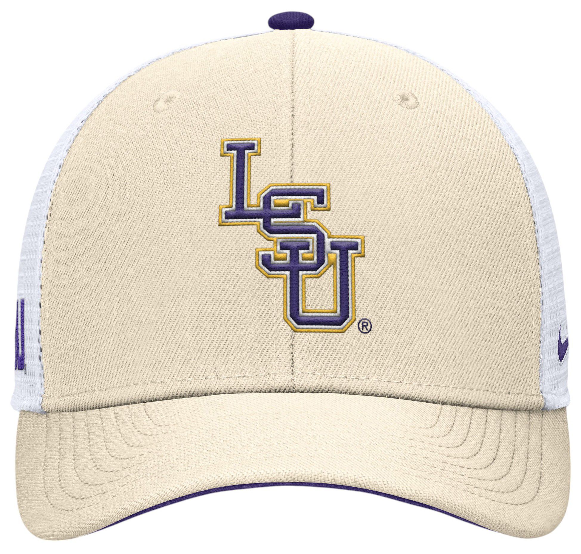 Nike Adult LSU Tigers Natural Dri-FIT Rise Adjustable Trucker Hat product image
