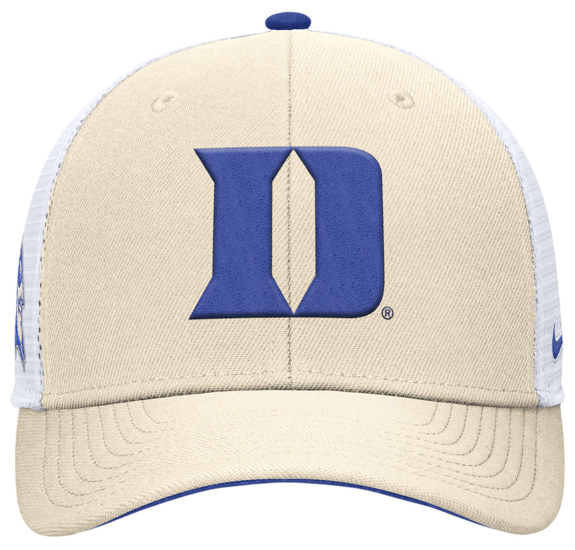 Nike Adult Duke Blue Devils Natural Dri-FIT Rise Adjustable Trucker Hat product image