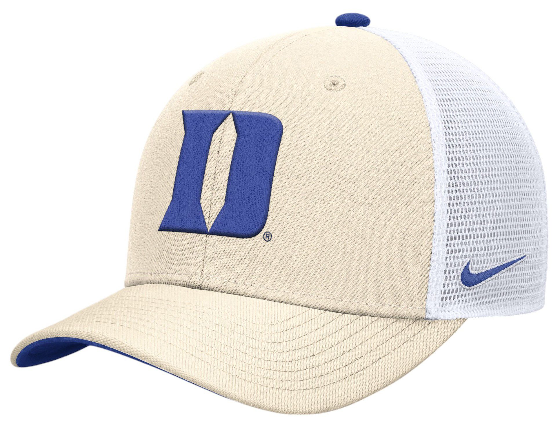 Nike Adult Duke Blue Devils Natural Dri-FIT Rise Adjustable Trucker Hat product image