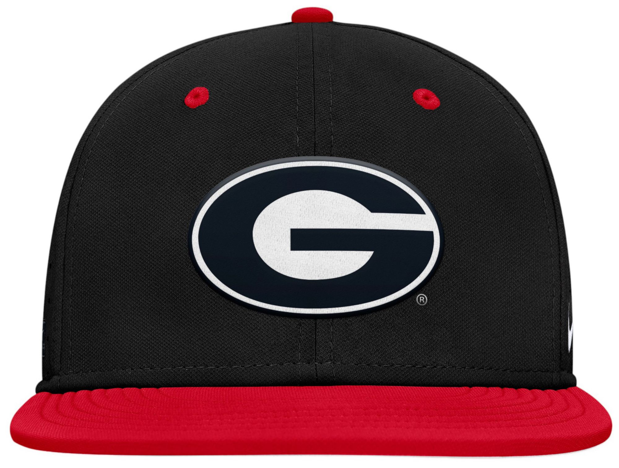 Nike Adult Georgia Bulldogs BLACK/RED Aero Fitted Hat product image