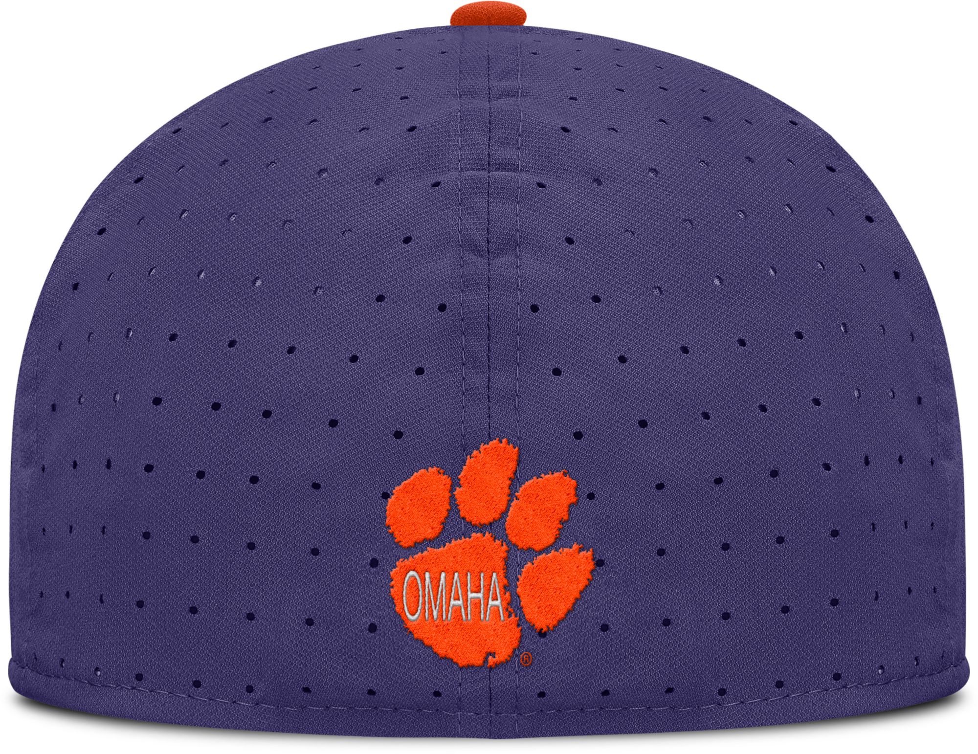 Nike Adult Clemson Tigers Purple/Orange Dri-FIT Aero True Baseball Fitted Hat product image