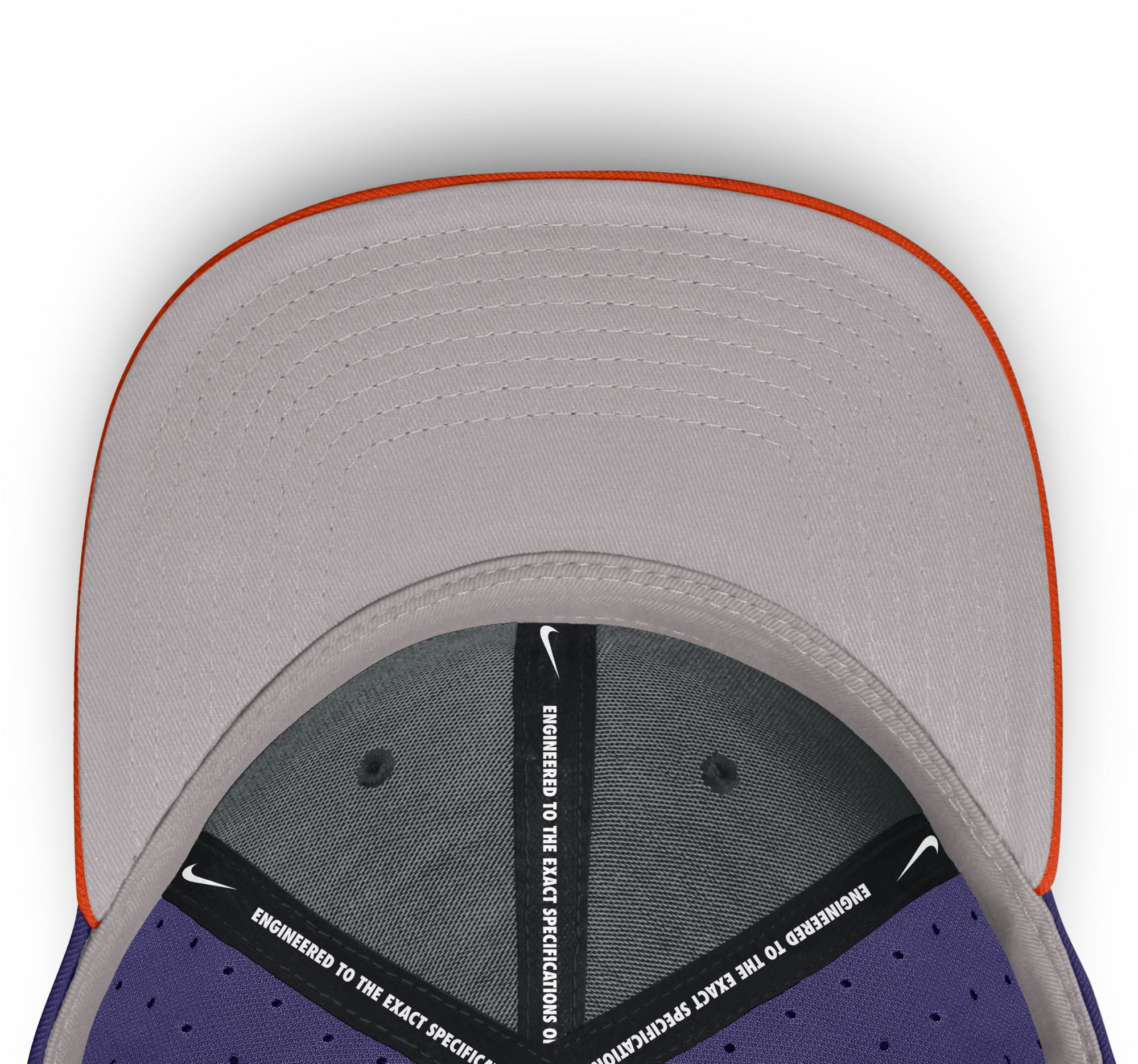 Nike Adult Clemson Tigers Purple/Orange Dri-FIT Aero True Baseball Fitted Hat product image