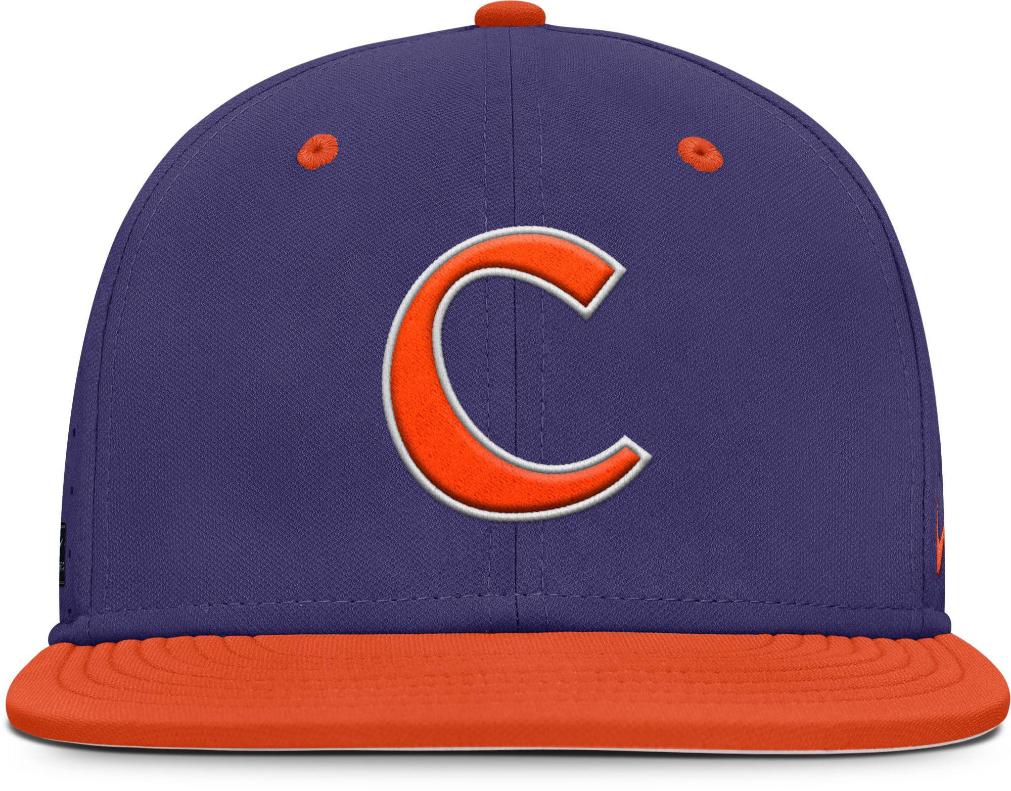 Nike Adult Clemson Tigers Purple/Orange Dri-FIT Aero True Baseball Fitted Hat product image