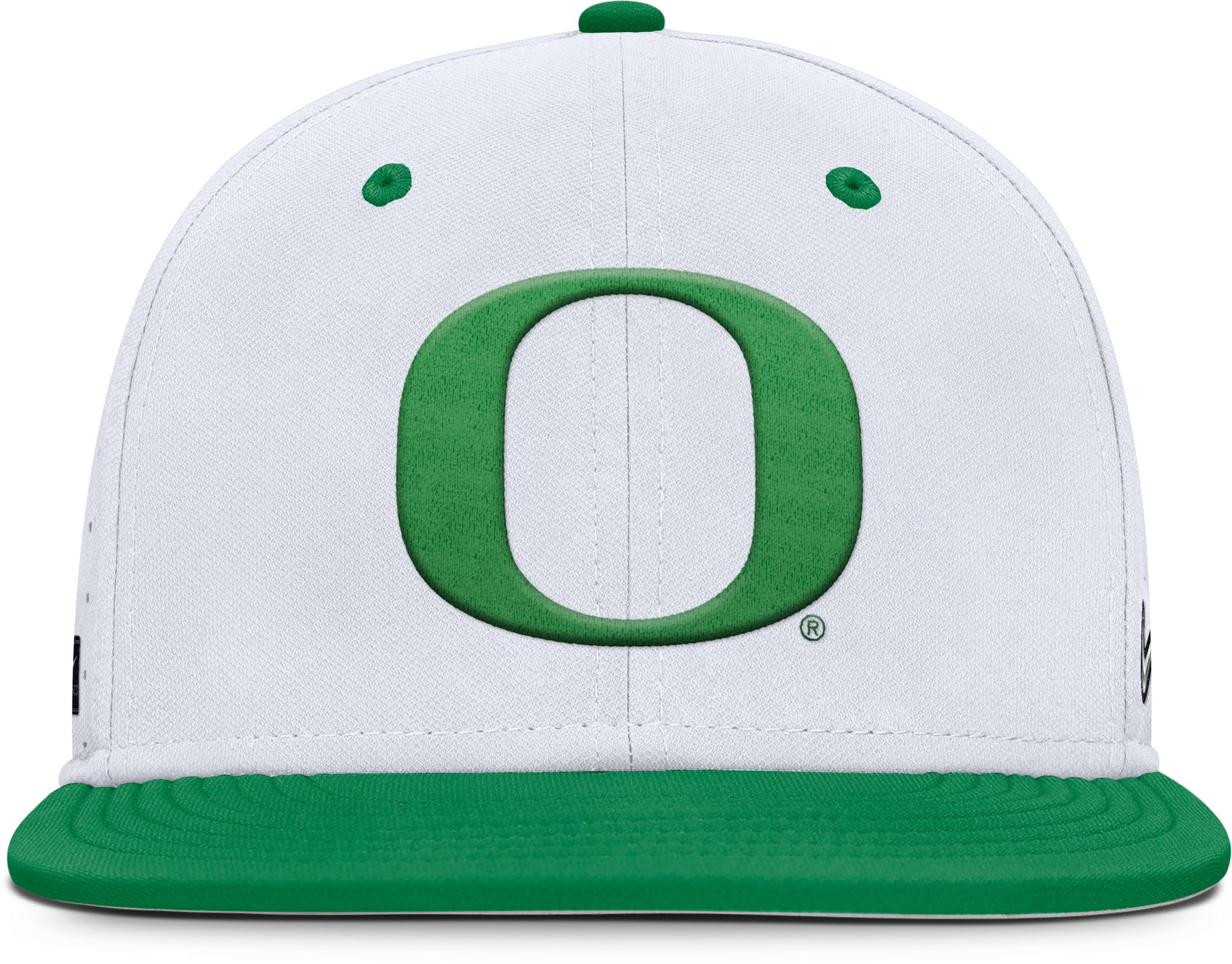 Nike Adult Oregon Ducks White/Green Aero Fitted Hat product image