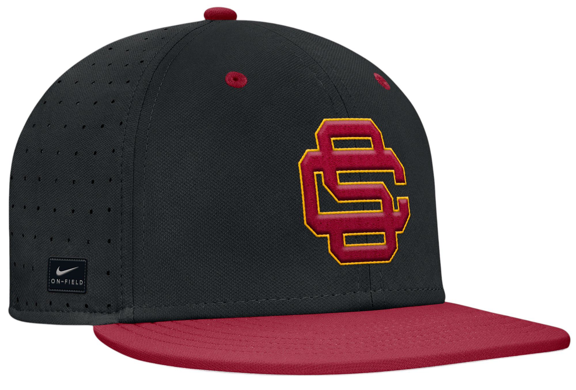 Nike Adult USC Trojans Black/Crimson Aero Fitted Hat product image