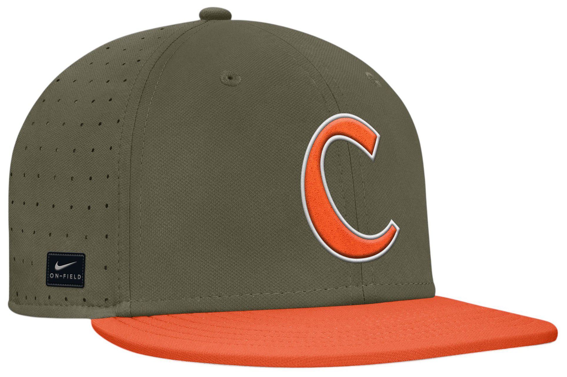 Nike Adult Clemson Tigers Aero Olive Fitted Hat product image