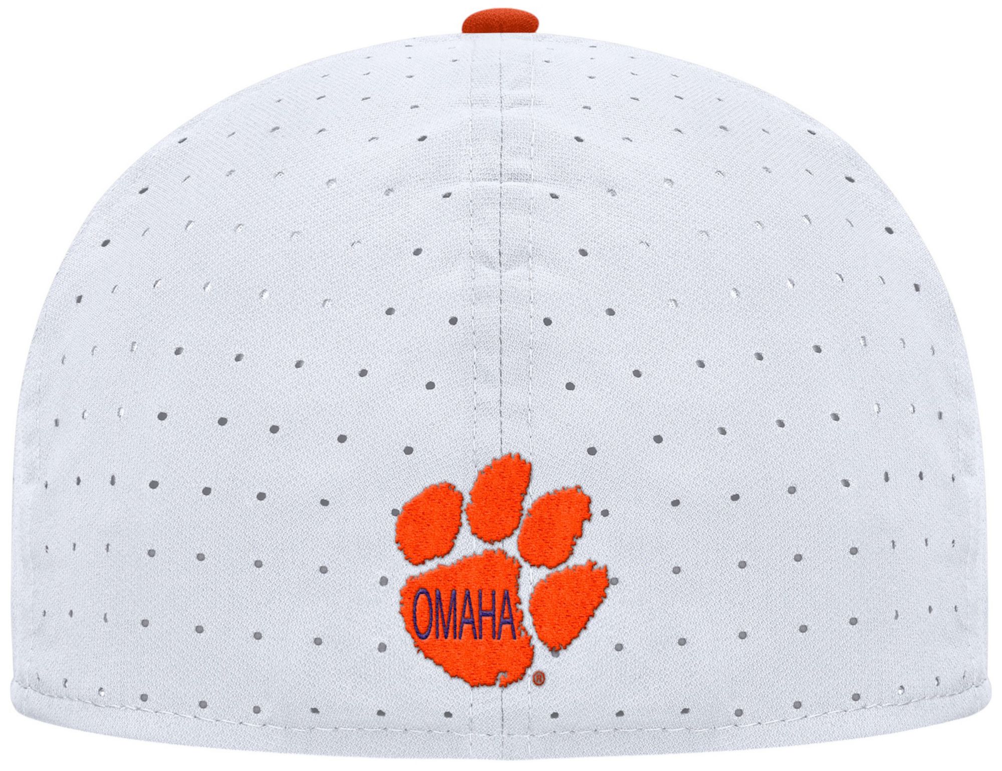 Nike Adult Clemson Tigers White and Orange Aero True Fitted Hat product image