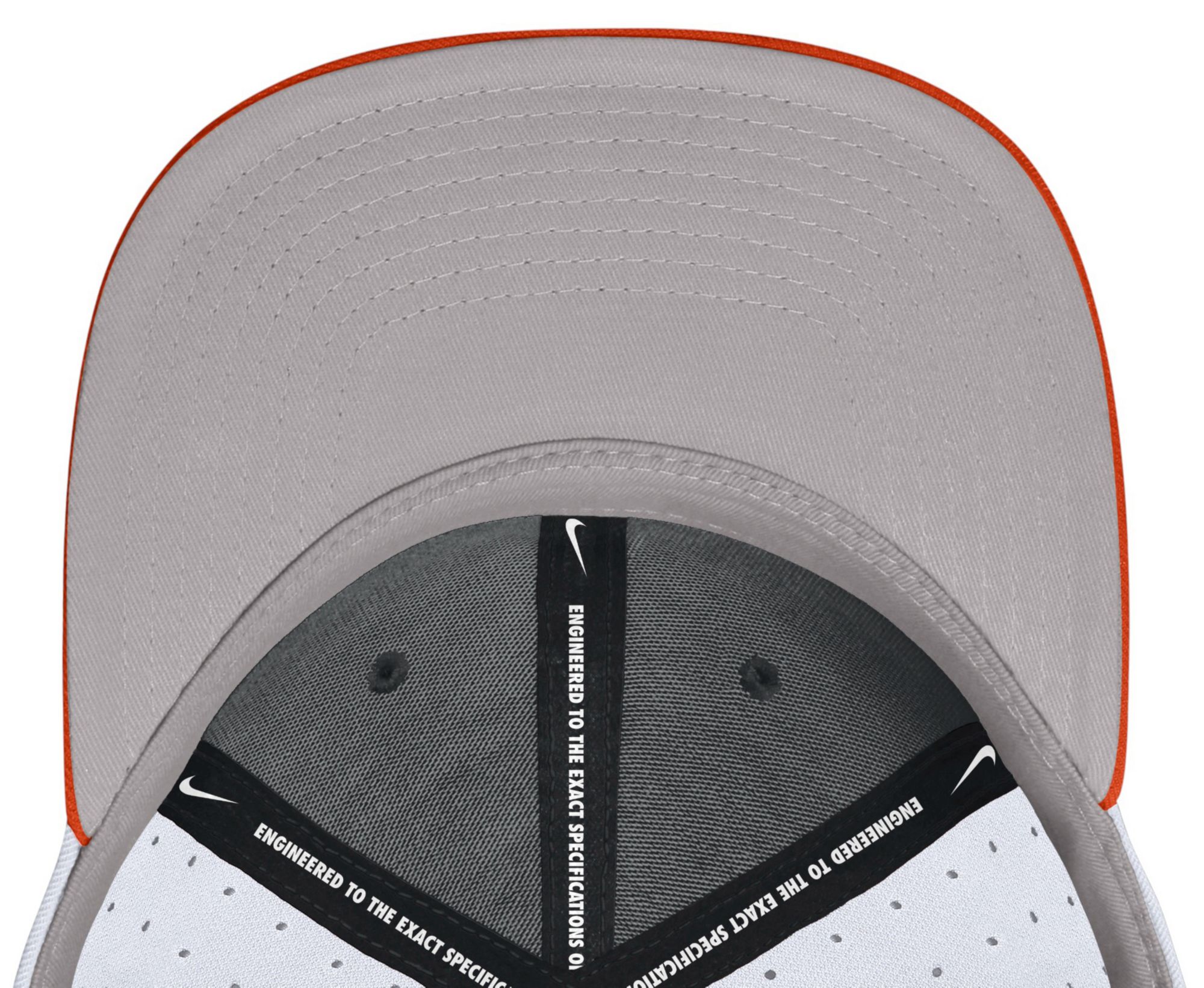 Nike Adult Clemson Tigers White and Orange Aero True Fitted Hat product image