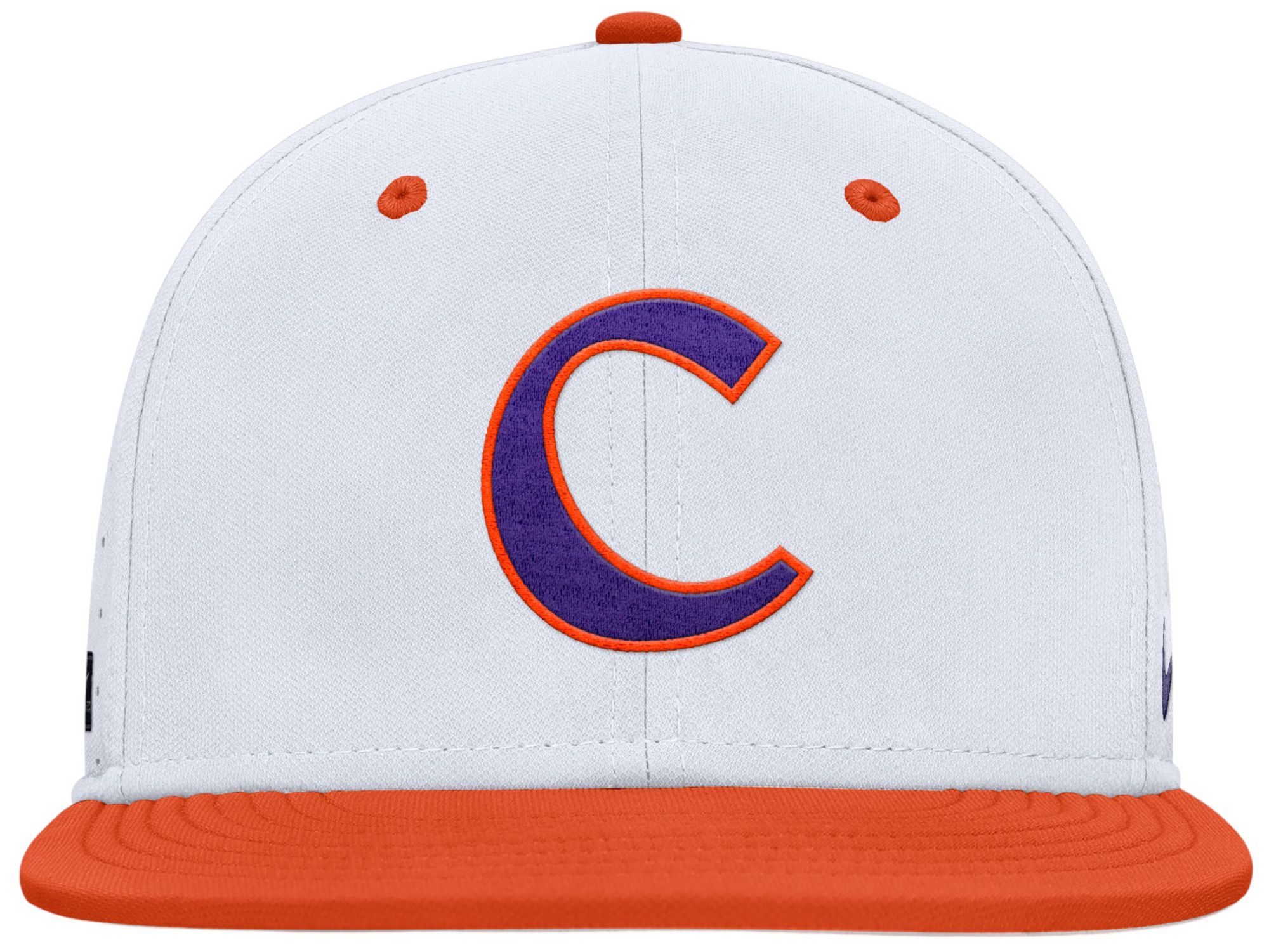 Nike Adult Clemson Tigers White and Orange Aero True Fitted Hat product image