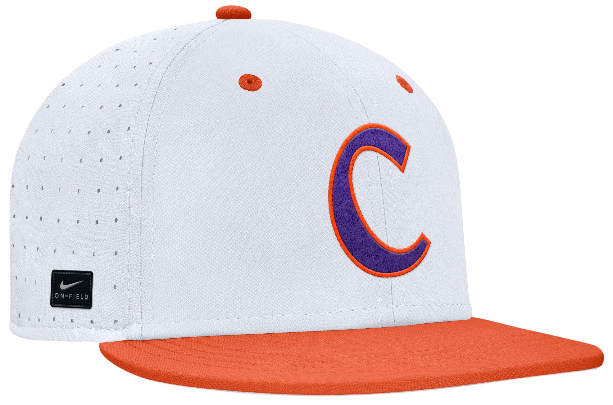 Nike Adult Clemson Tigers White and Orange Aero True Fitted Hat product image