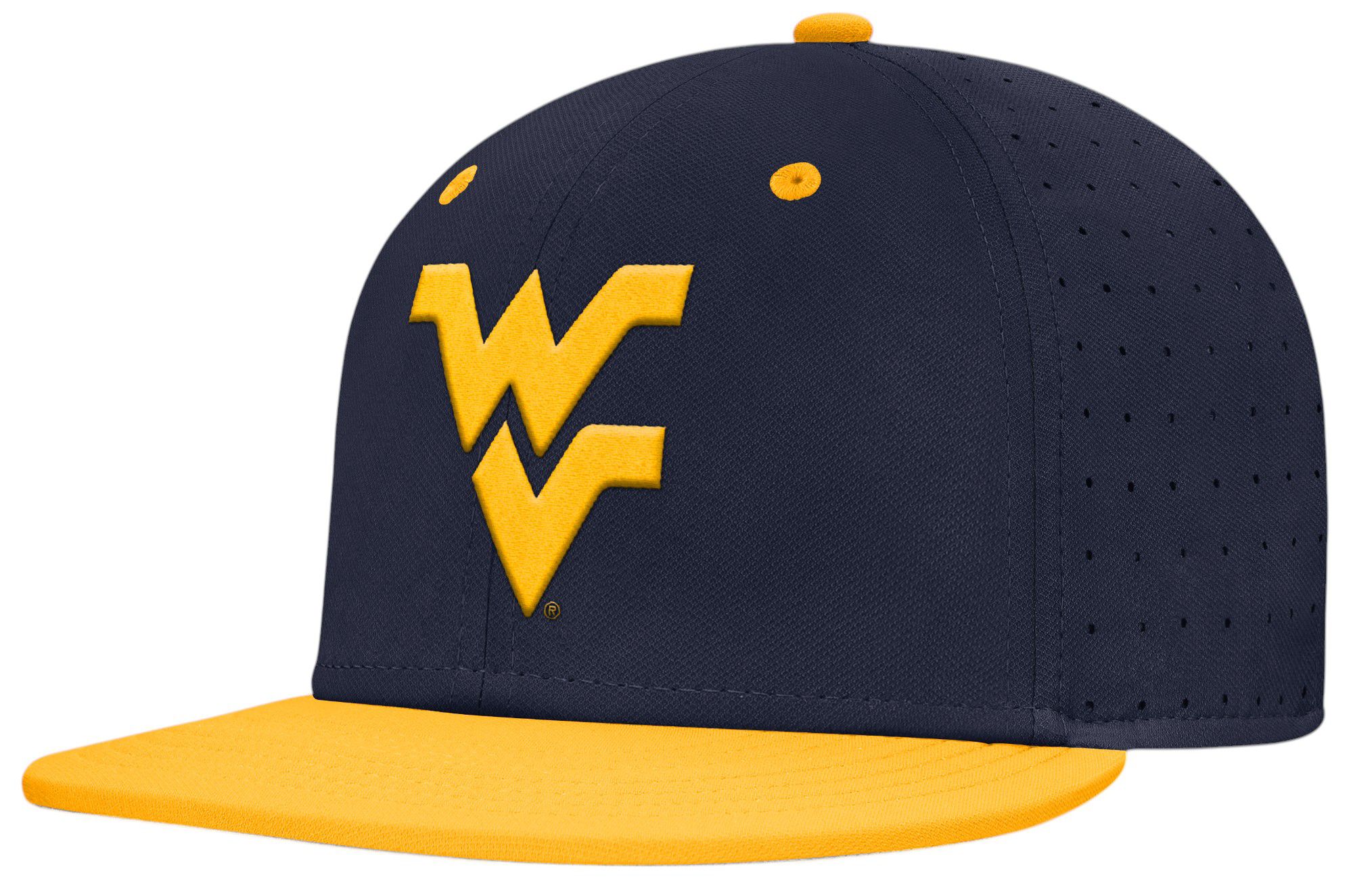 Nike Adult West Virginia Mountaineers Navy Aero Fitted Hat product image