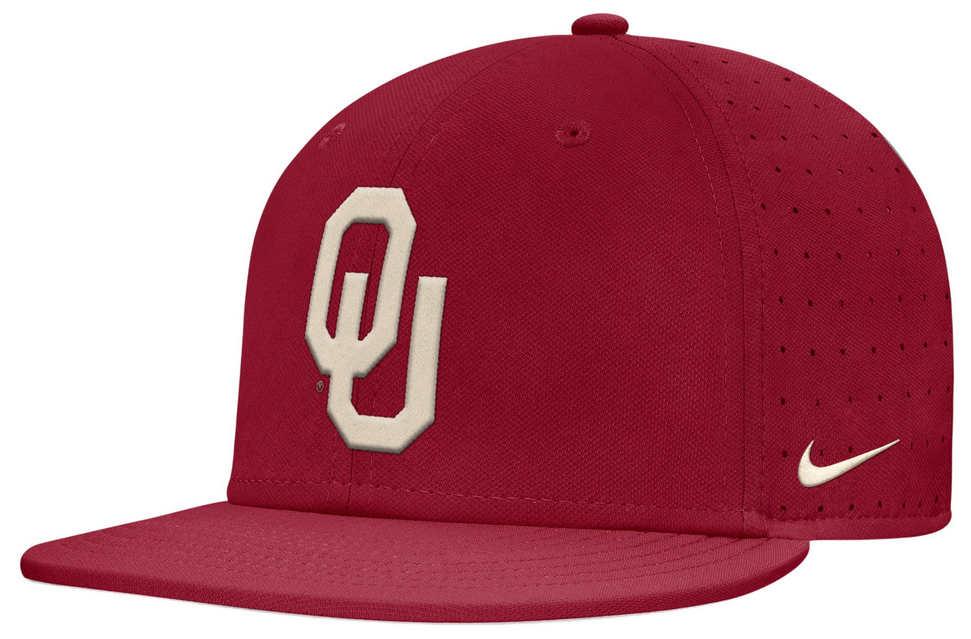 Nike Adult Oklahoma Sooners Team Crimson Aero True Fitted Baseball Hat product image