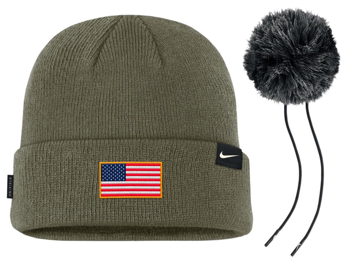 Nike Adult Iowa Hawkeyes Medium Olive 2025 Military Appreciation Knit Hat product image