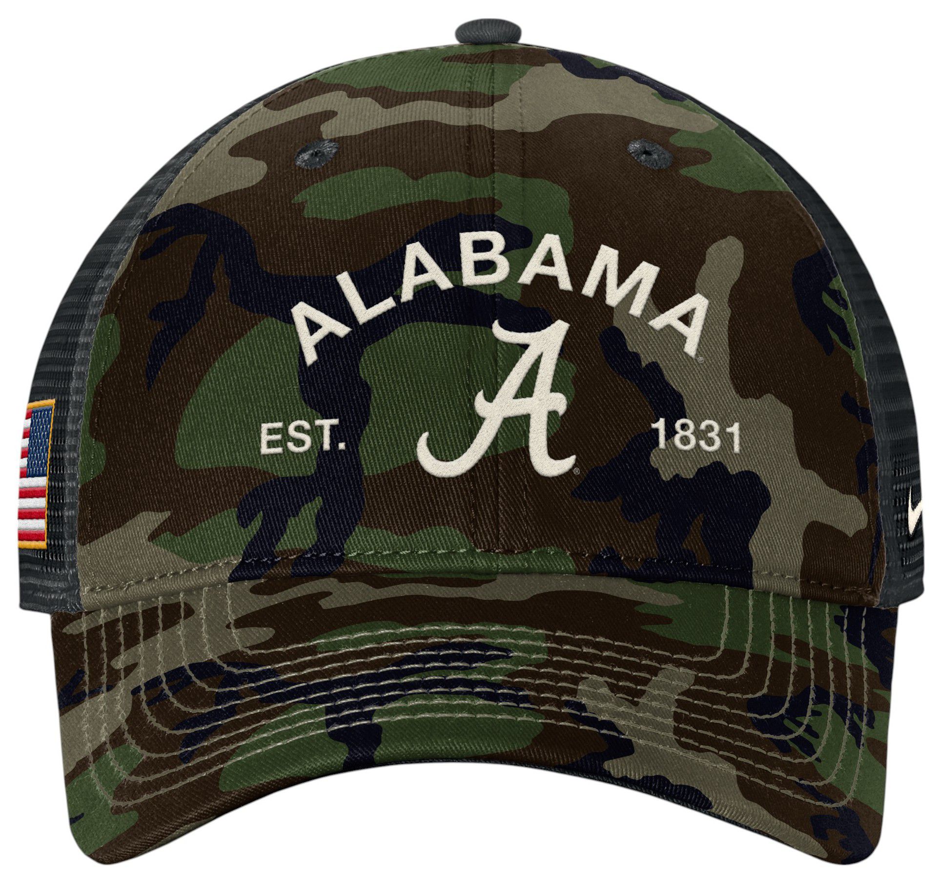 Nike Adult Alabama Crimson Tide Medium Olive 2025 Military Appreciation Trucker Hat product image
