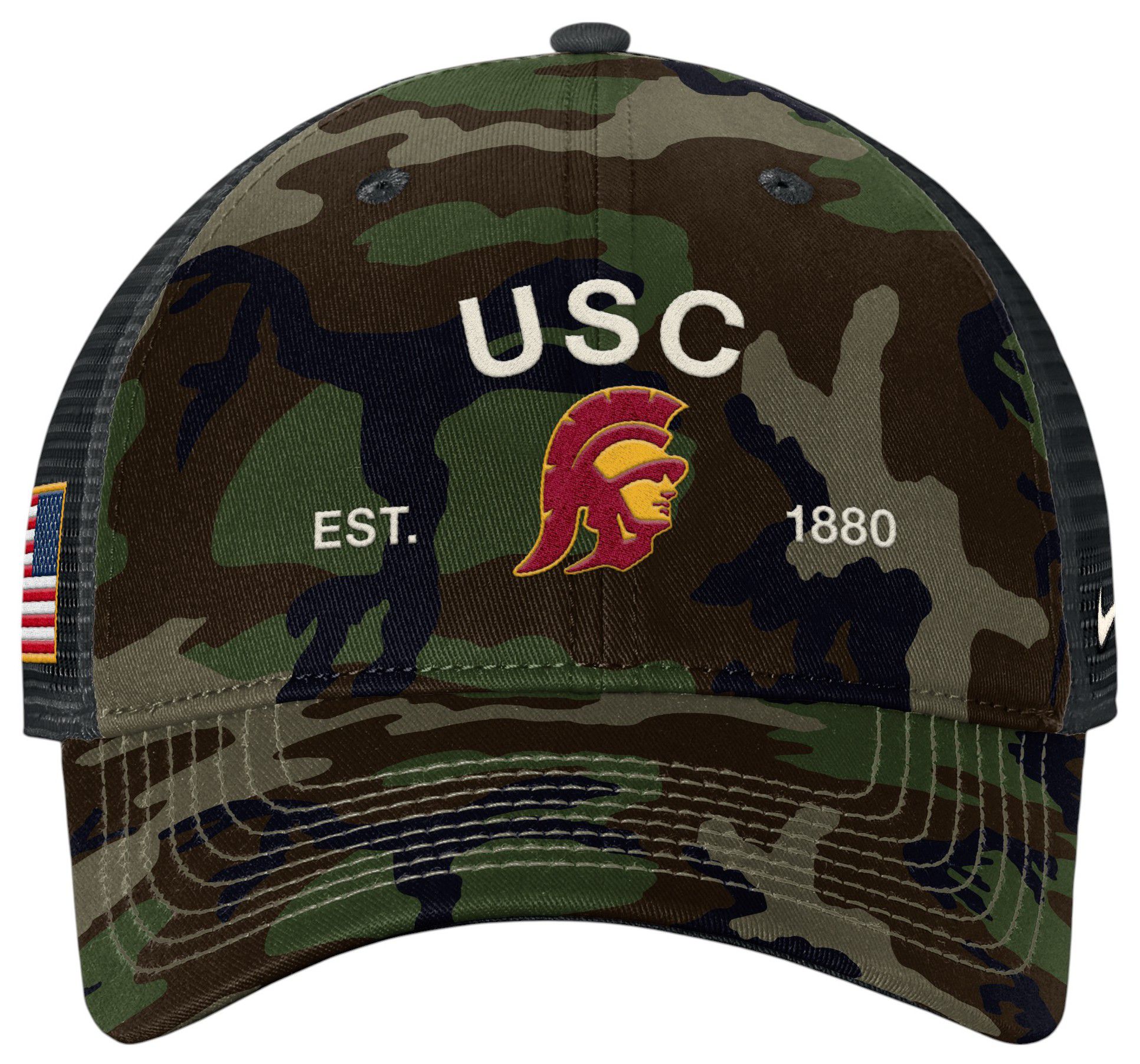 Nike Adult USC Trojans Medium Olive 2025 Military Appreciation Trucker Hat product image
