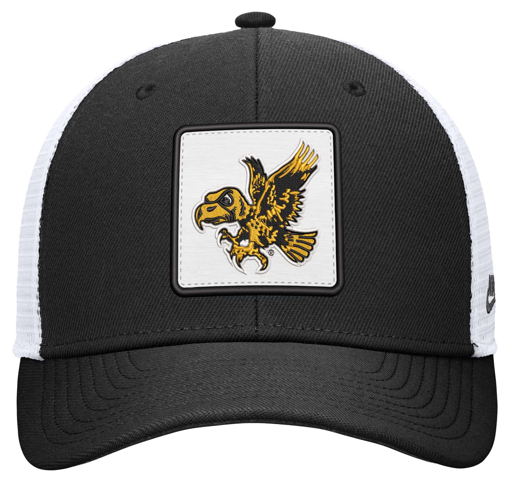 Nike Adult Iowa Hawkeyes Black Patch Structured Rise Trucker Hat product image
