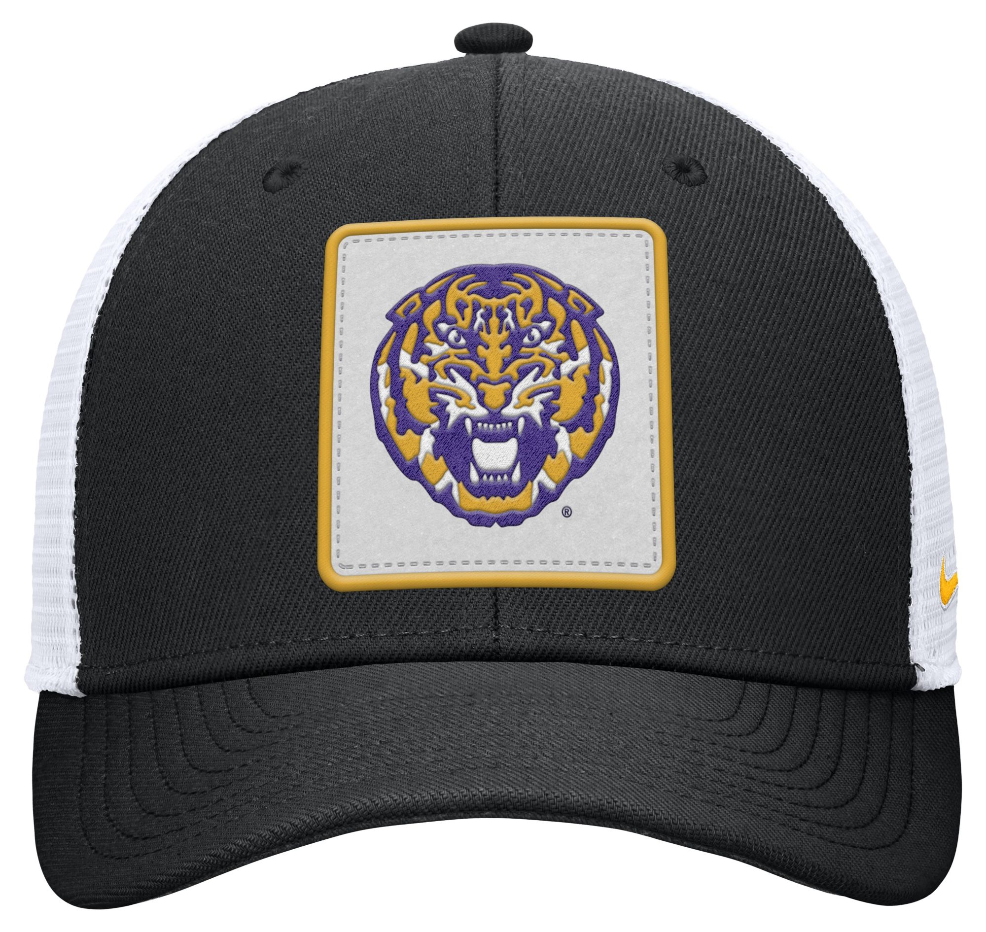 Nike Adult LSU Tigers Black Patch Structured Rise Trucker Hat product image
