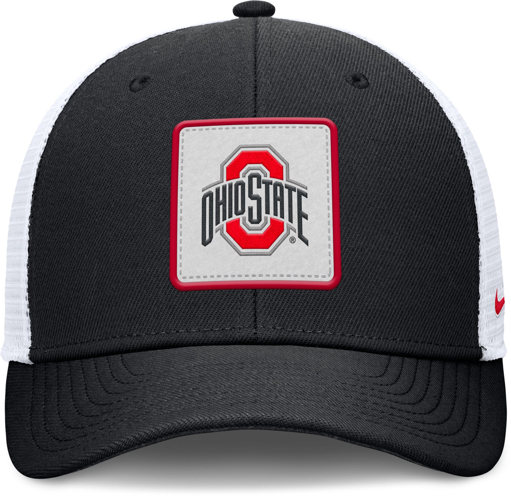 Nike Adult Ohio State Buckeyes Black Patch Structured Rise Trucker Hat product image