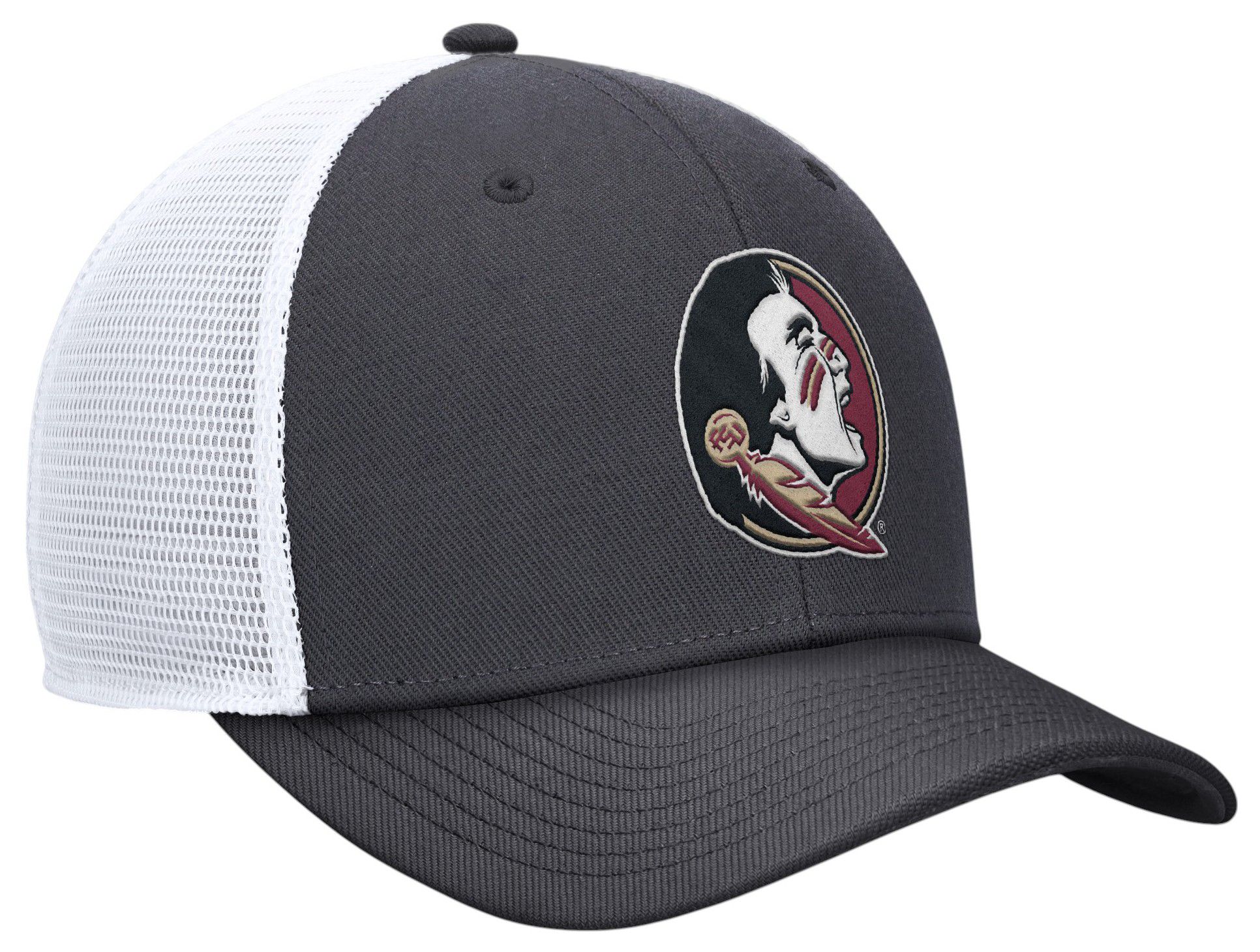 Nike Adult Florida State Seminoles Anthracite Rise Logo Trucker Hat product image