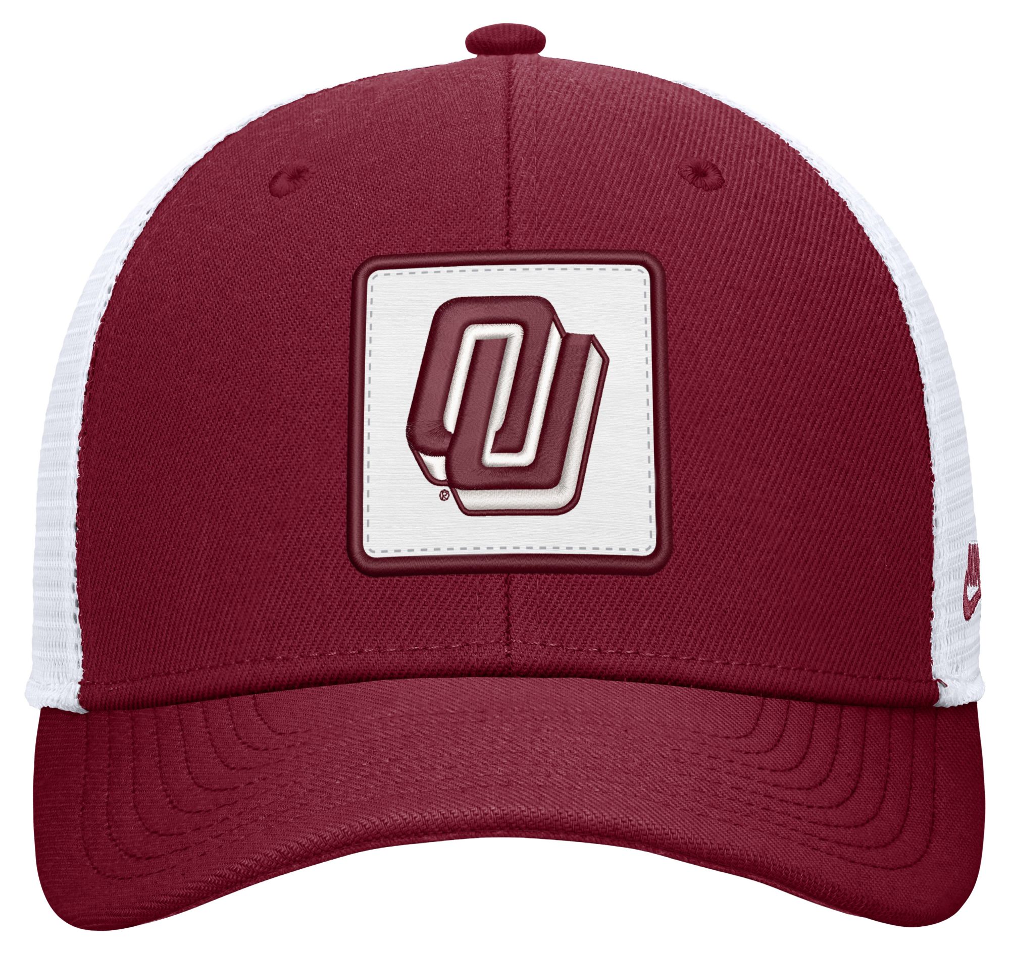 Nike Adult Oklahoma Sooners Team Crimson Patch Structured Rise Trucker Hat product image
