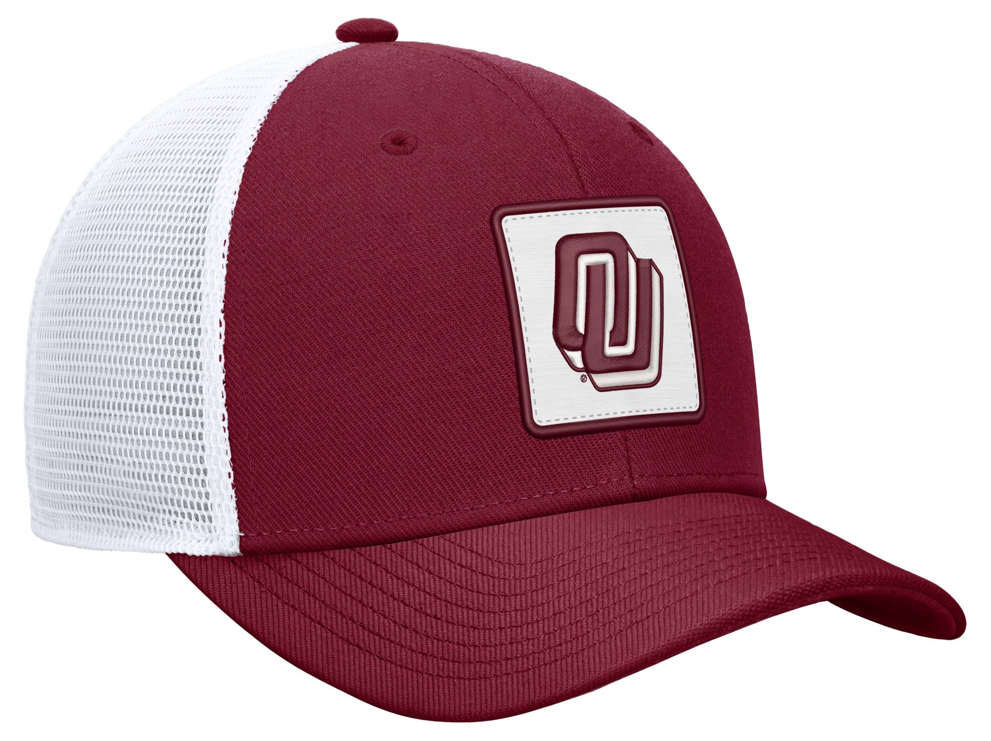Nike Adult Oklahoma Sooners Team Crimson Patch Structured Rise Trucker Hat product image